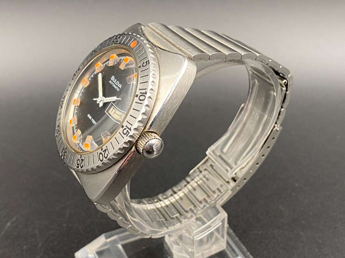 <p>BULOVA, Oceanographer, 666, stainless steel, automatic wrist watch, N3, 3614479</p>