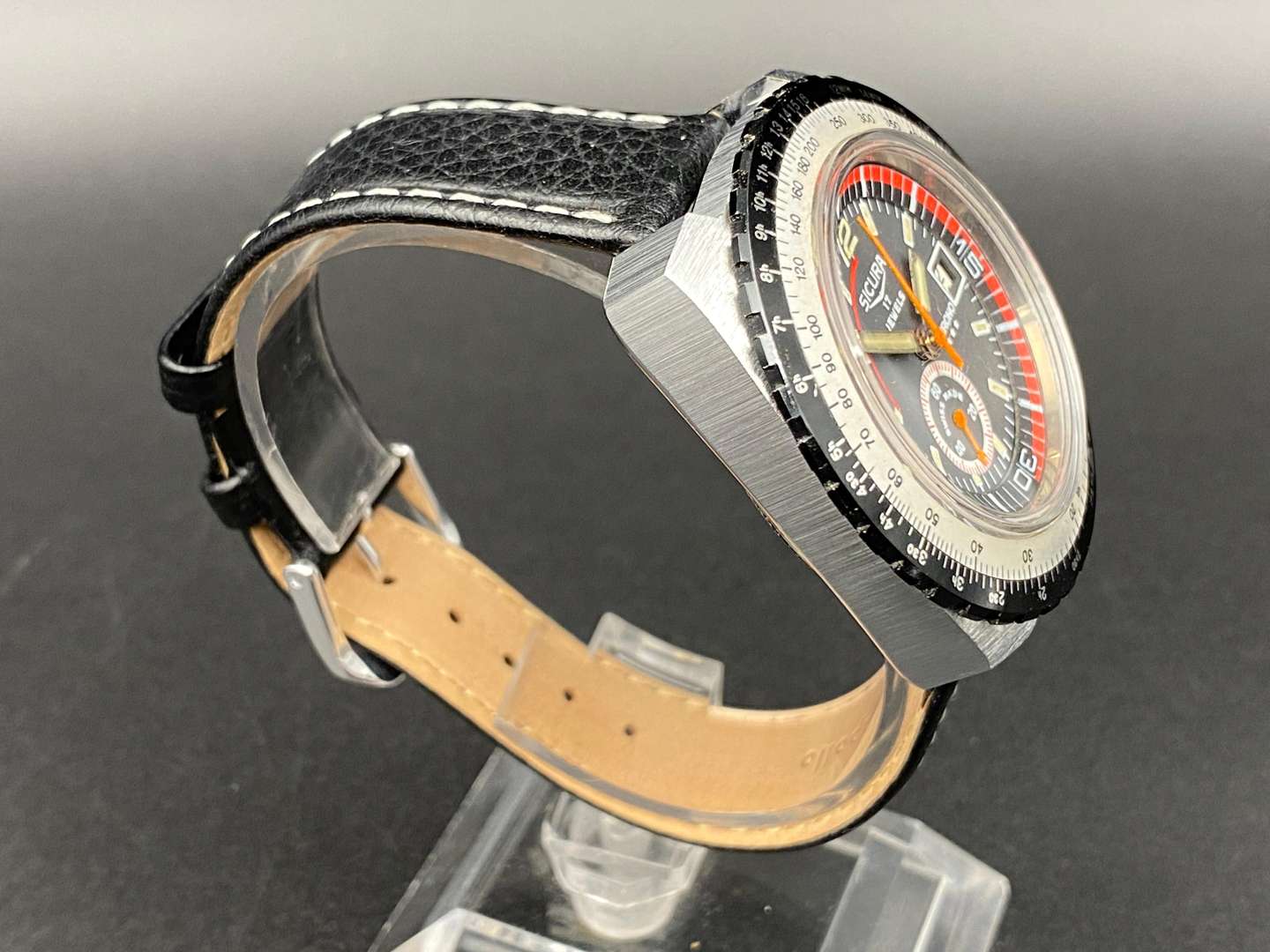 <p>SICURA, Chrono ***, stainless steel, chronograph wrist watch,</p>