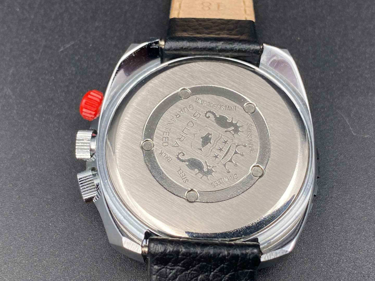 <p>SICURA, Chrono ***, stainless steel, chronograph wrist watch,</p>