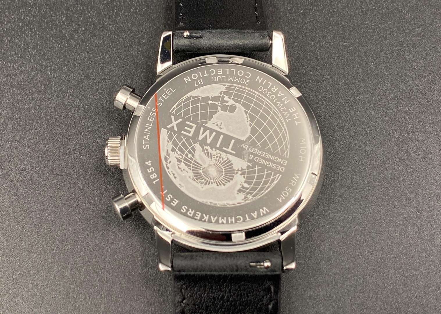 <p>TIMEX, The Marlin Collection, stainless steel, two button chronograph wristwatch,TW2W10300</p>