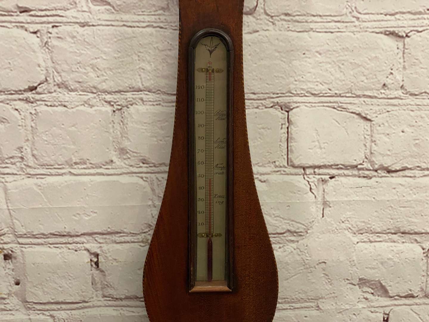 <p>A 19th century mahogany wheel barometer, F. Molton-St Laurence, Norwich,</p>