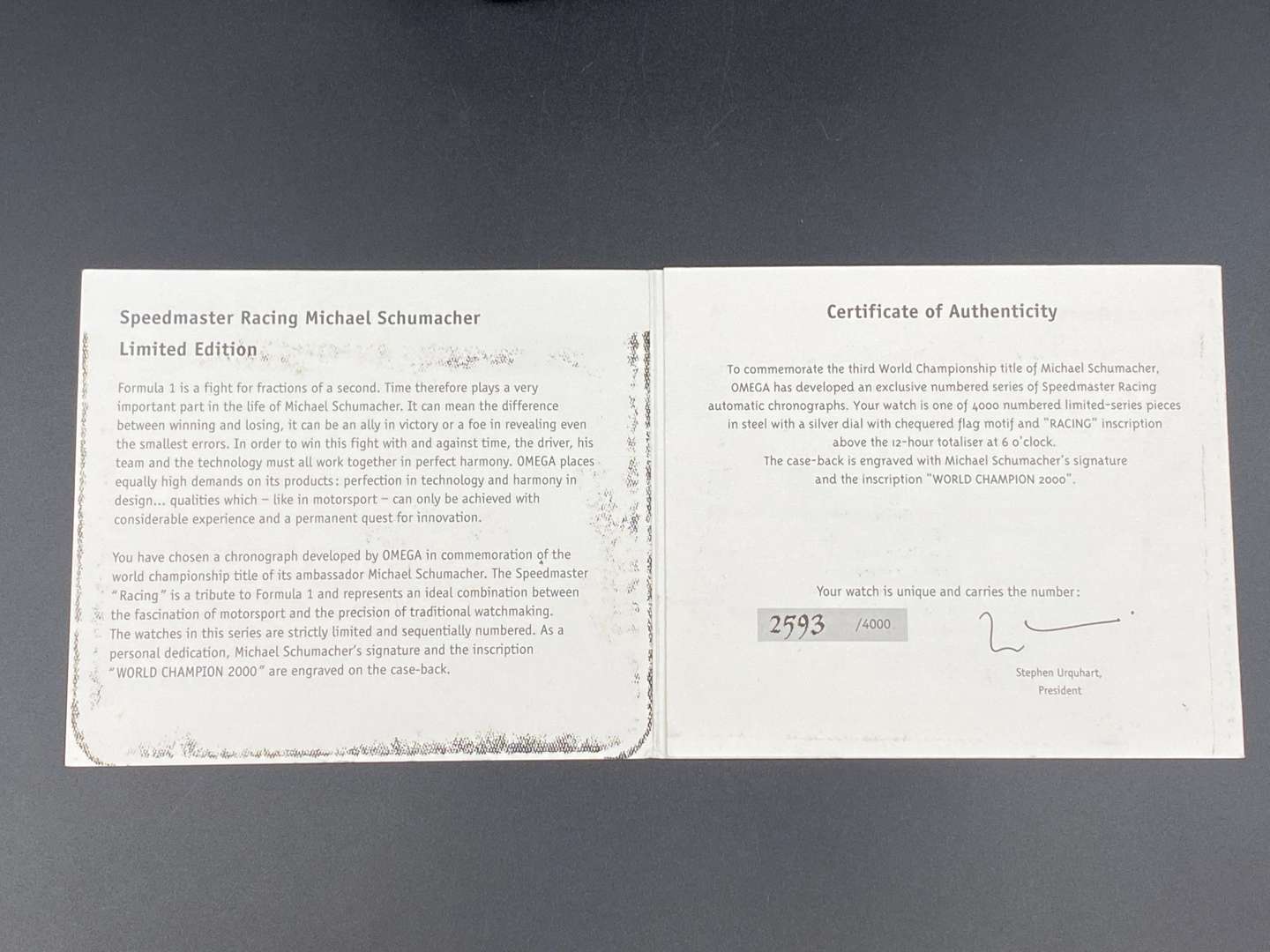 <p>OMEGA, Speedmaster Racing, Michael Schumacher, stainless steel, automatic, 35173000, 57466870,</p>