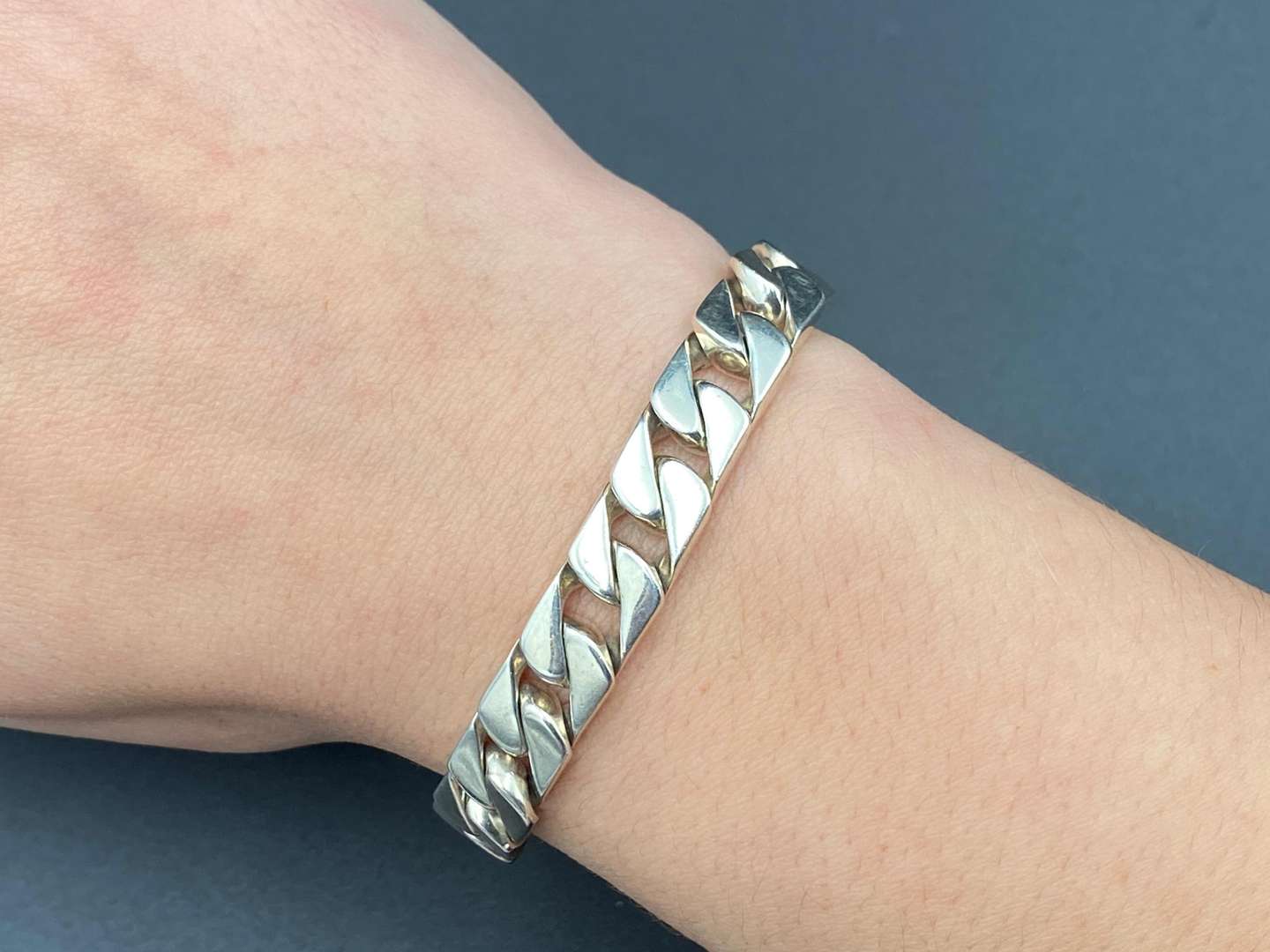 <p>TIFFANY & Co, Italian silver curb link bracelet,</p>