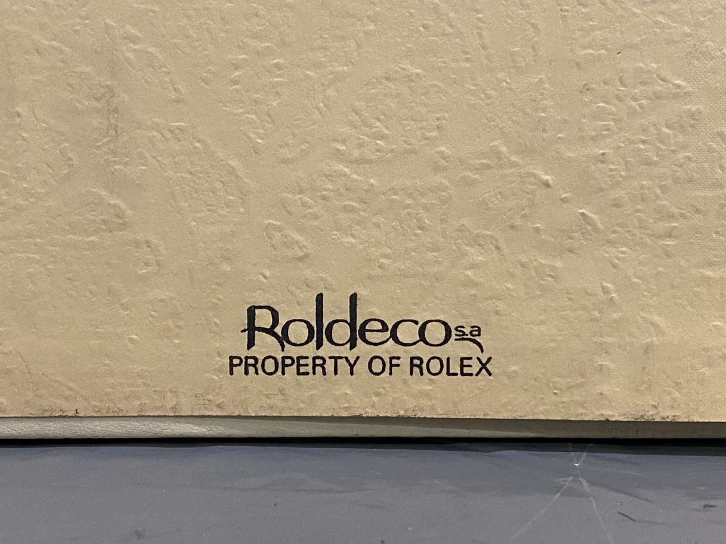 <p>ROLEX, embossed leather covered, point of sale display</p>