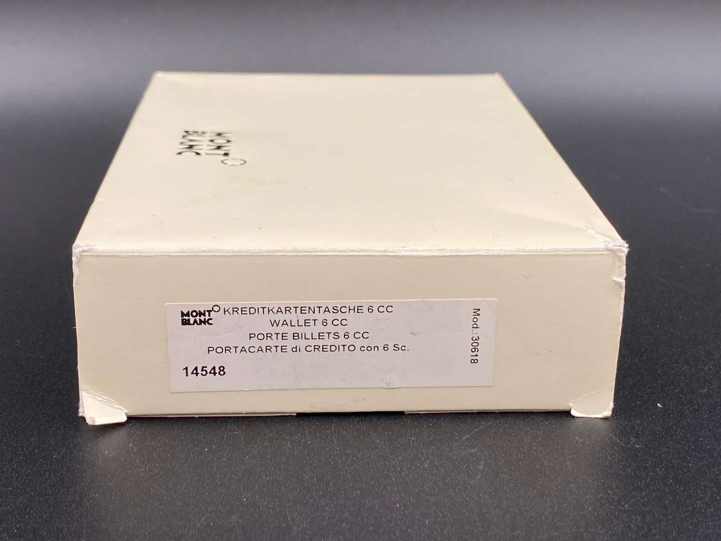 <p>MONT BLANC, a black leather wallet,</p>