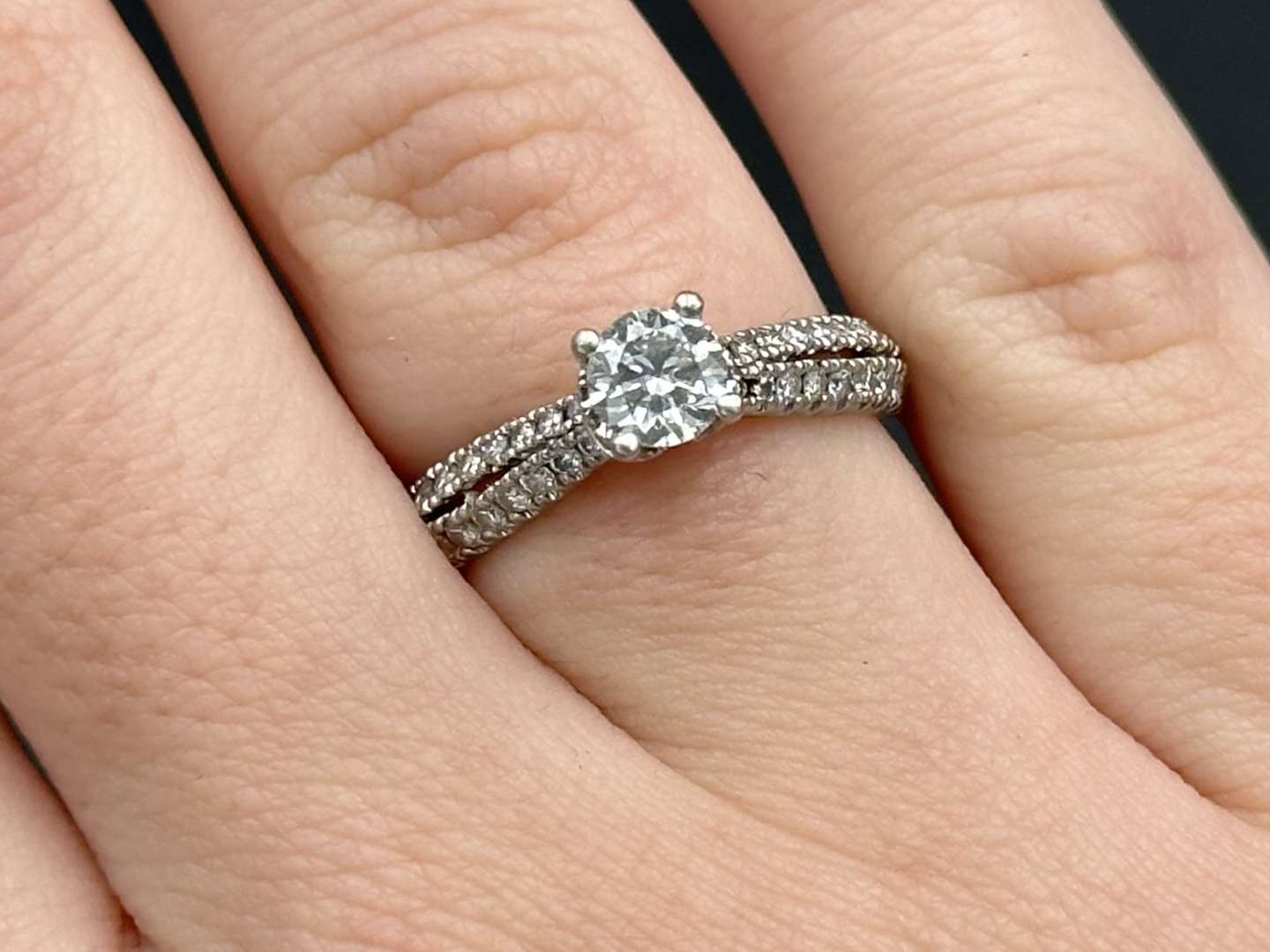 <p>VERA WANG, LOVE, platinum and diamond dress ring</p>