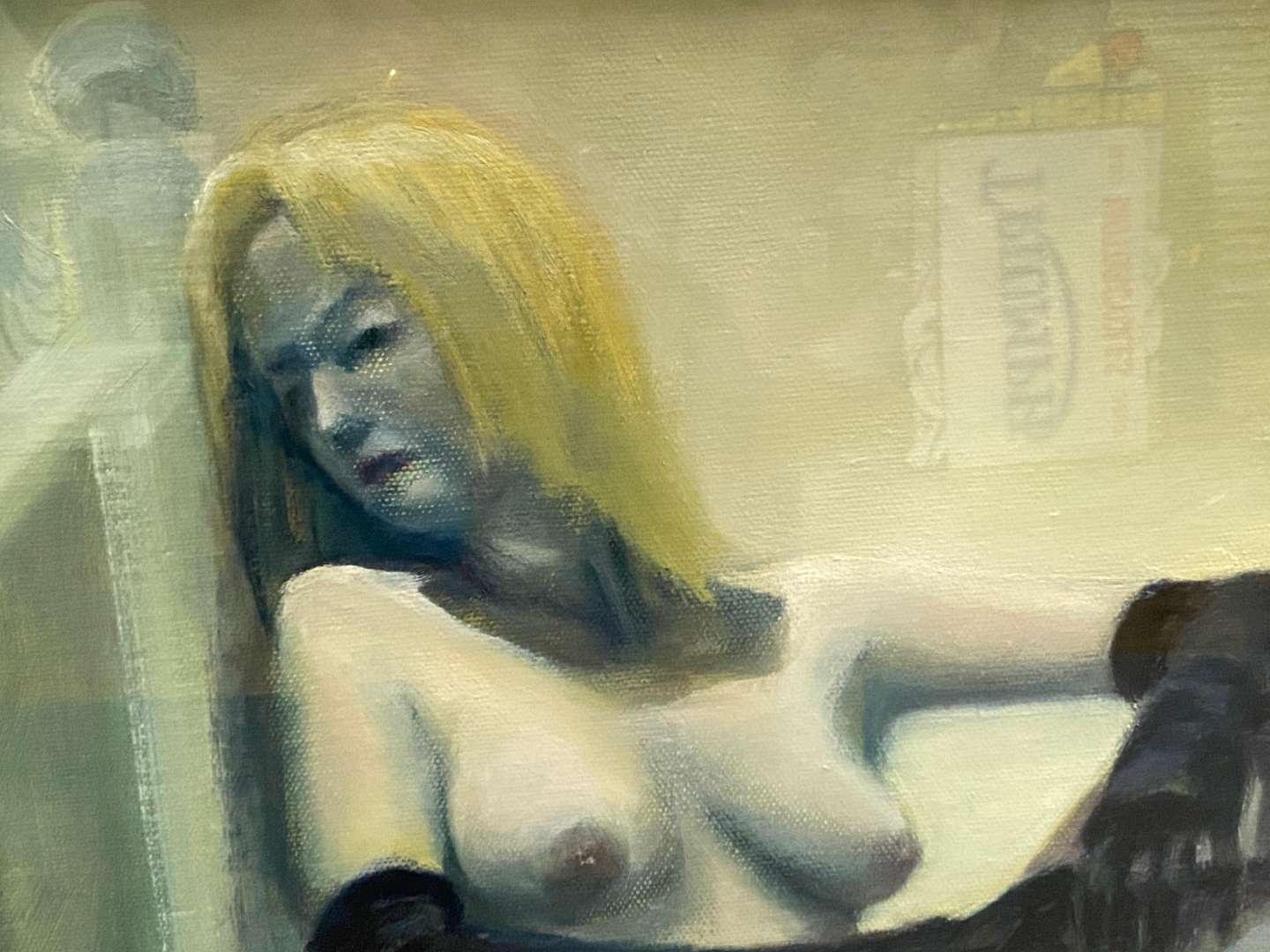 <p>SAM ROBBINS, The last dance, oil on canvas,</p>