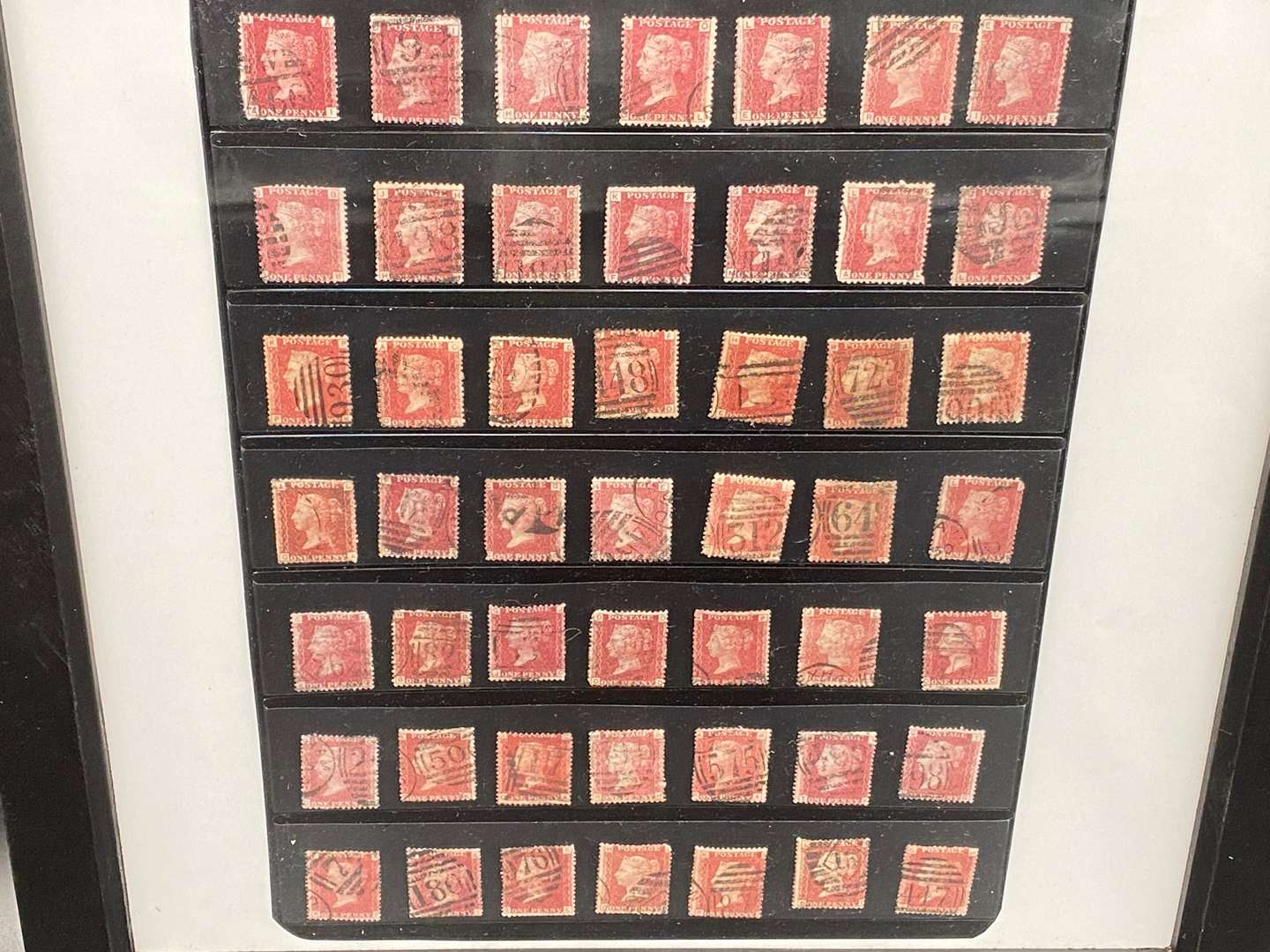 <p>49 x Victorian Penny Red postage stamps,</p>