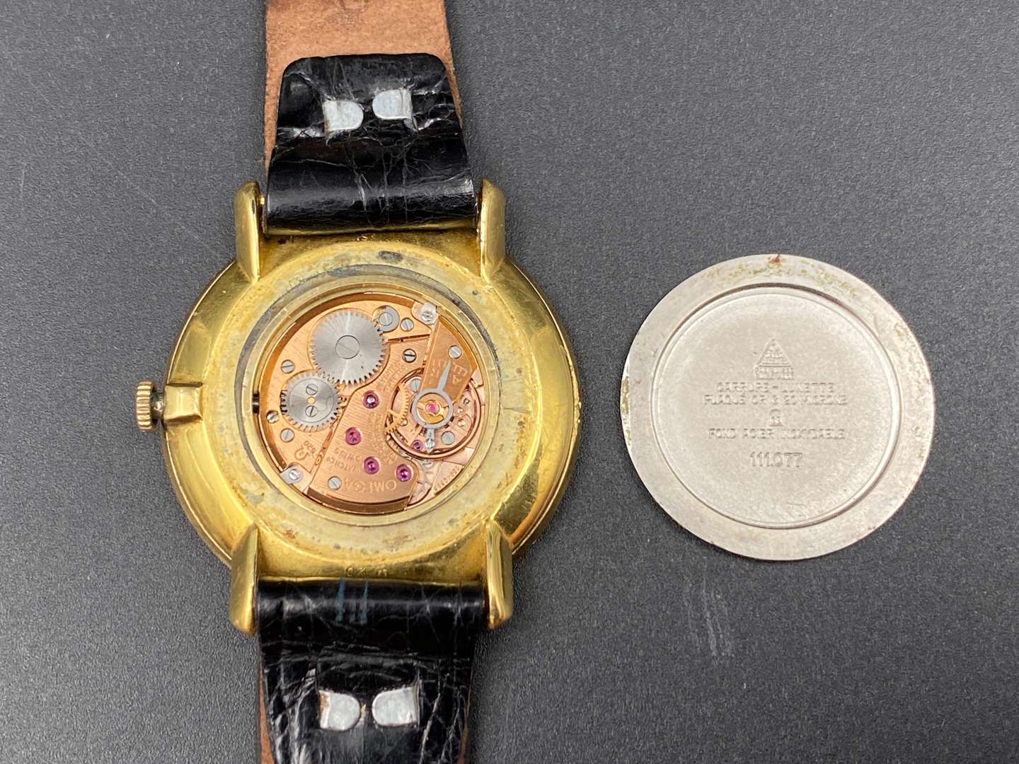 <p>OMEGA, DeVille, gold plated wristwatch, Cal 620, 25240686</p>