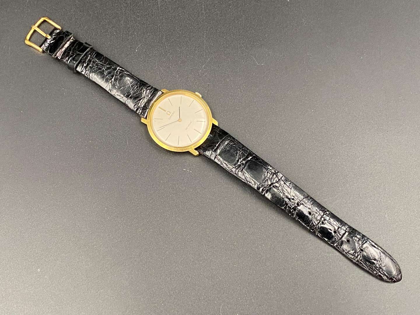 <p>OMEGA, DeVille, gold plated wristwatch, Cal 620, 25240686</p>