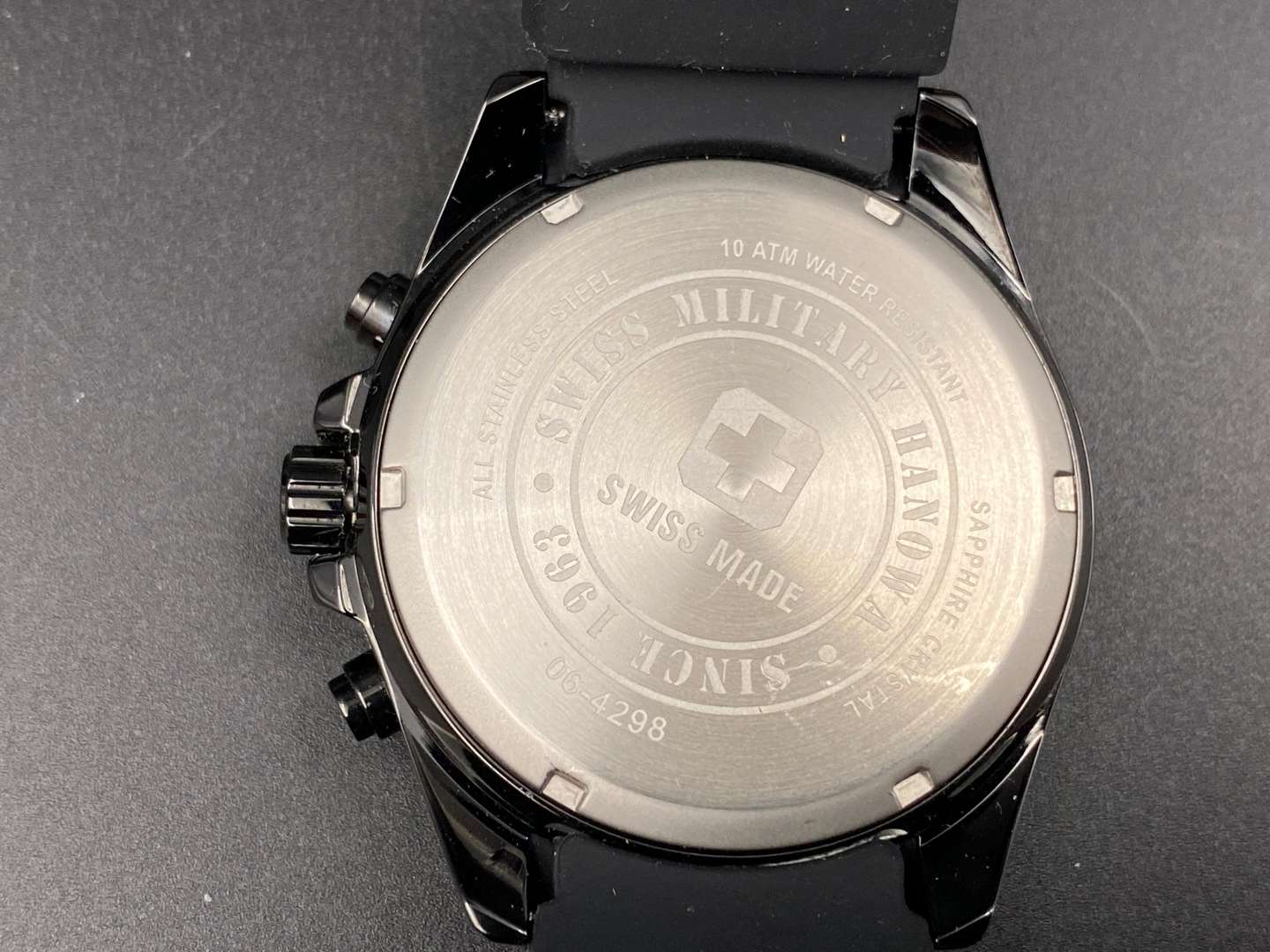 <p>SWISS MILITARY-HANOWA, stainless steel, 10 ATM chronograph watch, 06-4298</p>