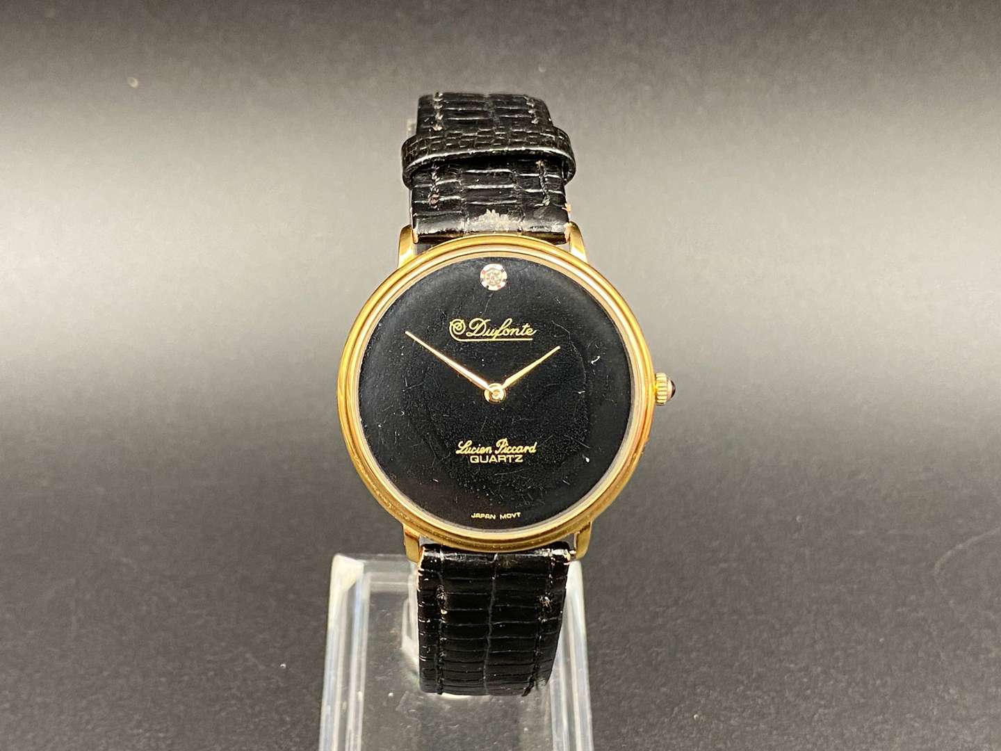 <p>LUCIEN PICCARD, Dufonte , gold plated, quartz wristwatch,&nbsp;</p>