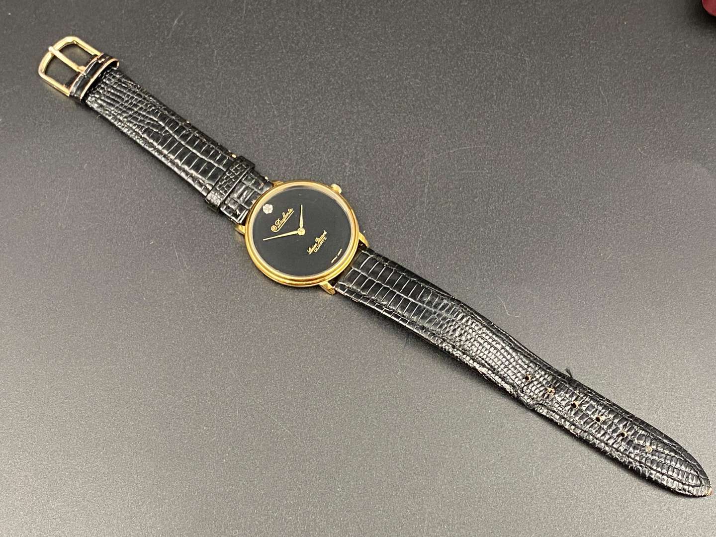 <p>LUCIEN PICCARD, Dufonte , gold plated, quartz wristwatch,&nbsp;</p>