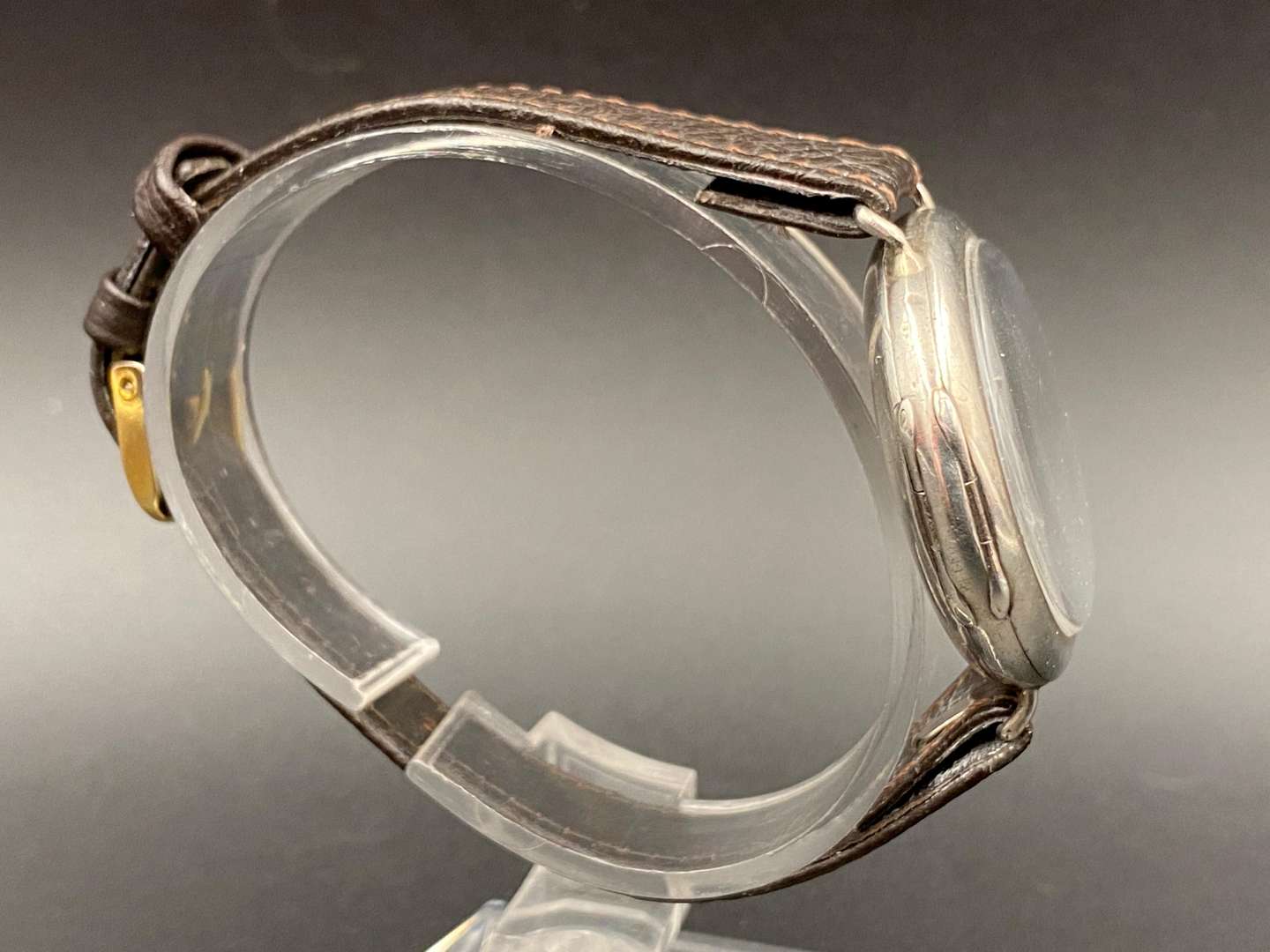 <p>An early 20th century Swiss, silver cased wrist watch,</p>