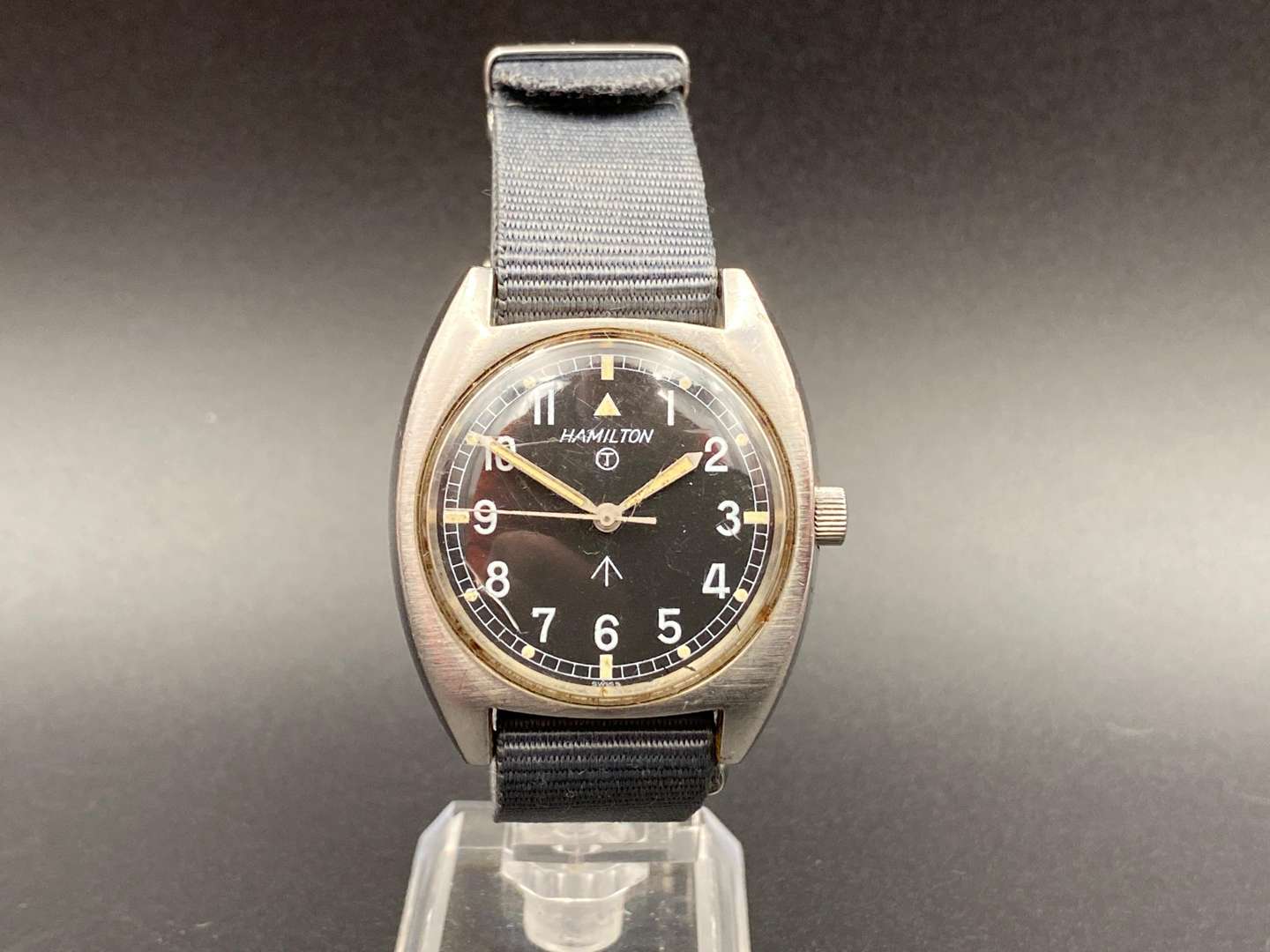 <p>HAMILTON, W10, stainless steel, government issue wristwatch, 1973</p>