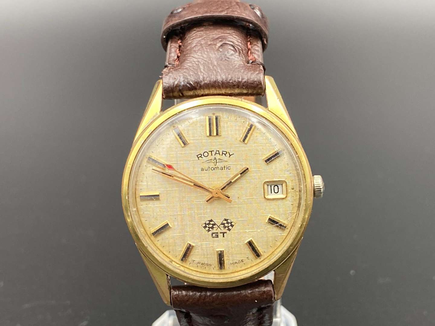 <p>ROTARY, GT, gold plated automatic centre seconds calendar wristwatch,</p>