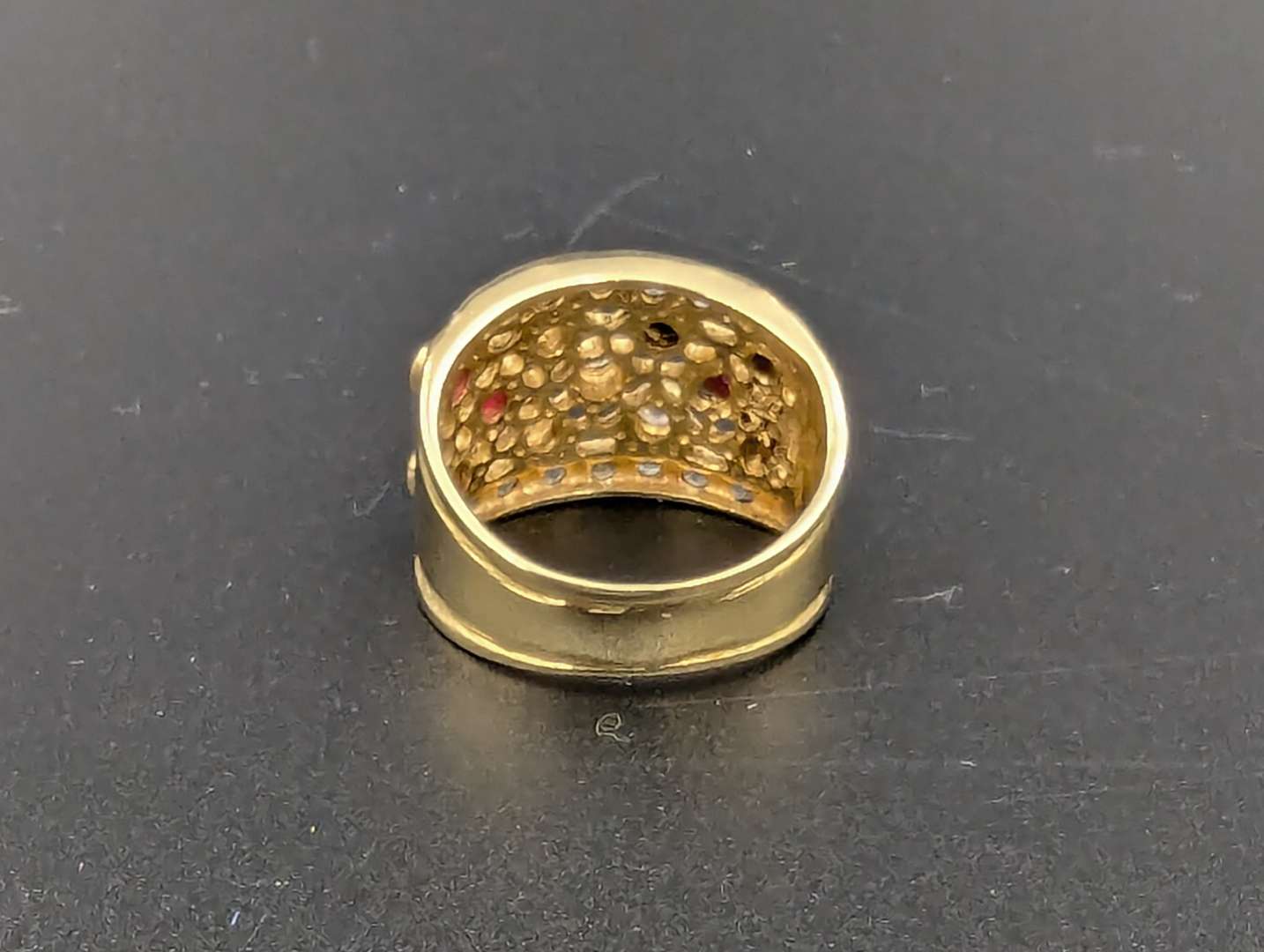 <p>Ruby and Paste Set 18ct gold ring</p>