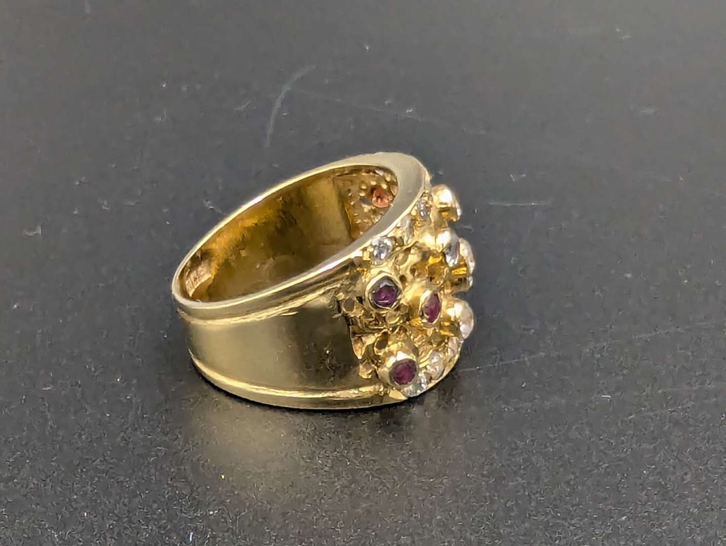 <p>Ruby and Paste Set 18ct gold ring</p>