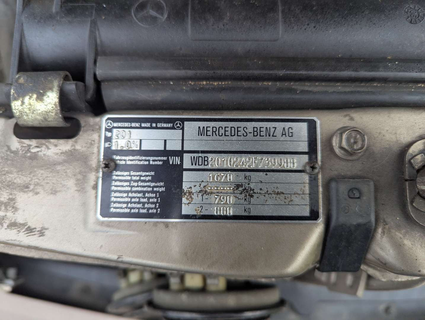 <p>1990 MERCEDES 190E W201 2.0 AUTO</p>