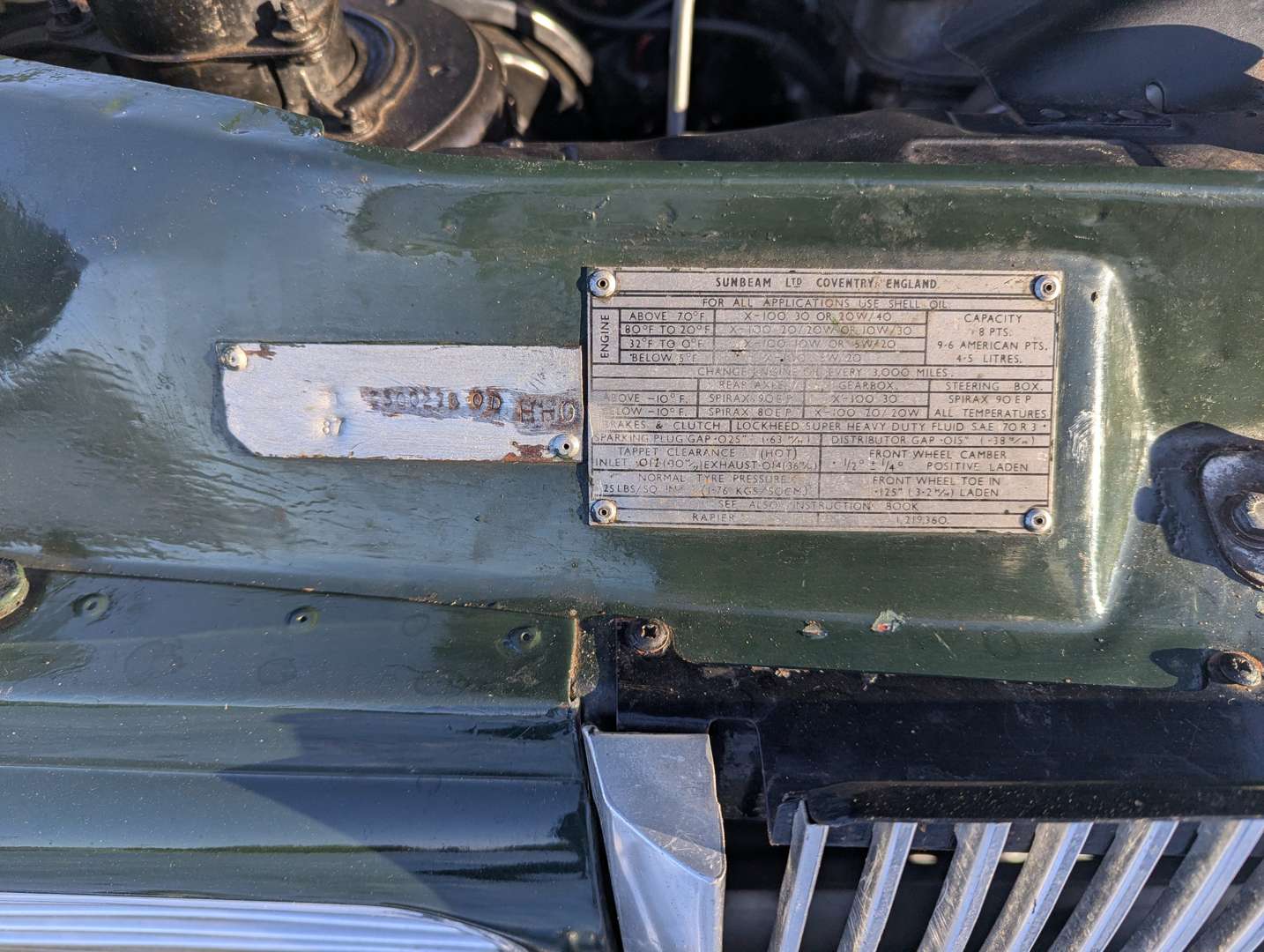 <p>1963 SUNBEAM RAPIER SERIES IV</p>