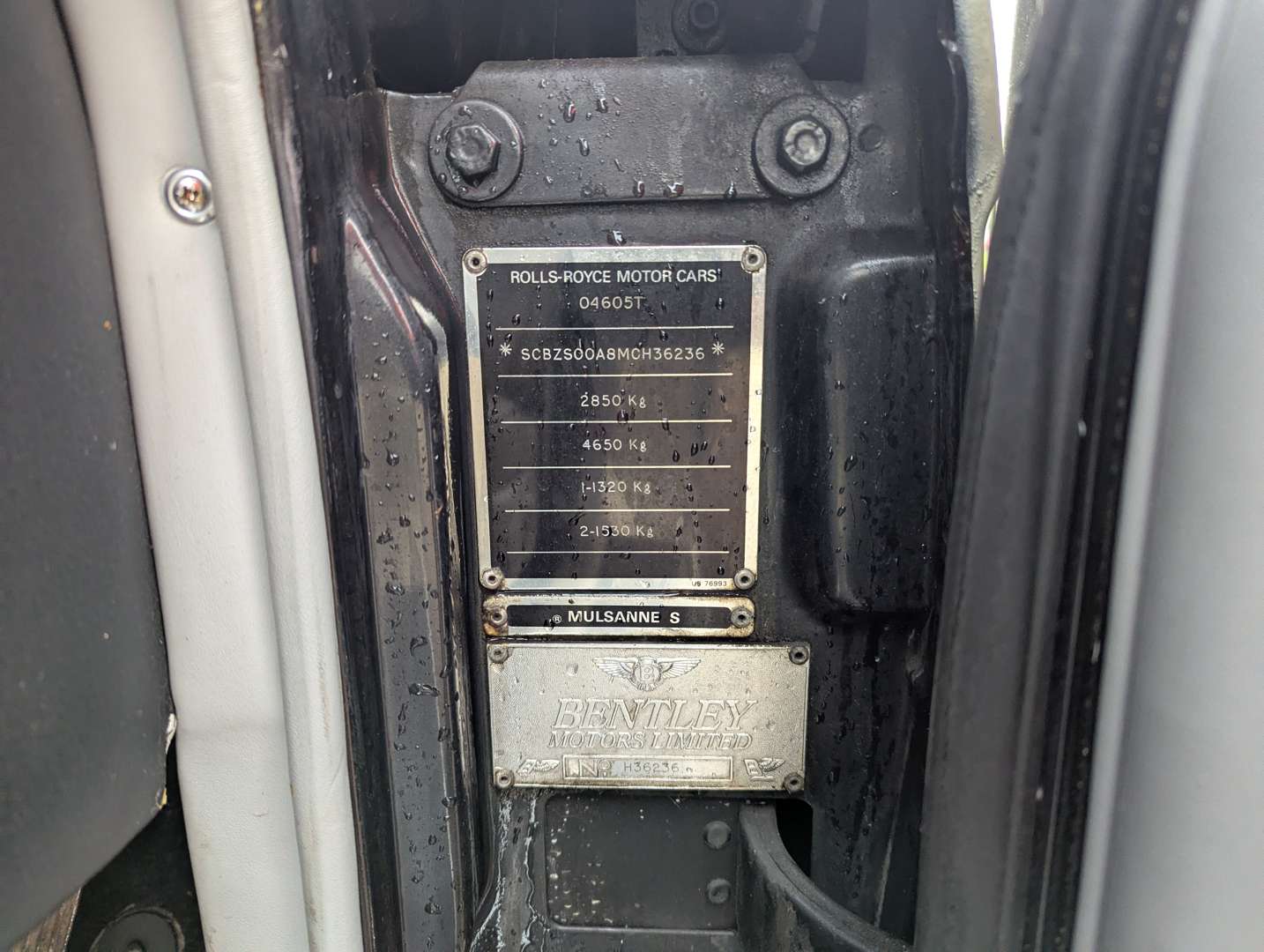 <p>1992 BENTLEY MULSANNE S</p>