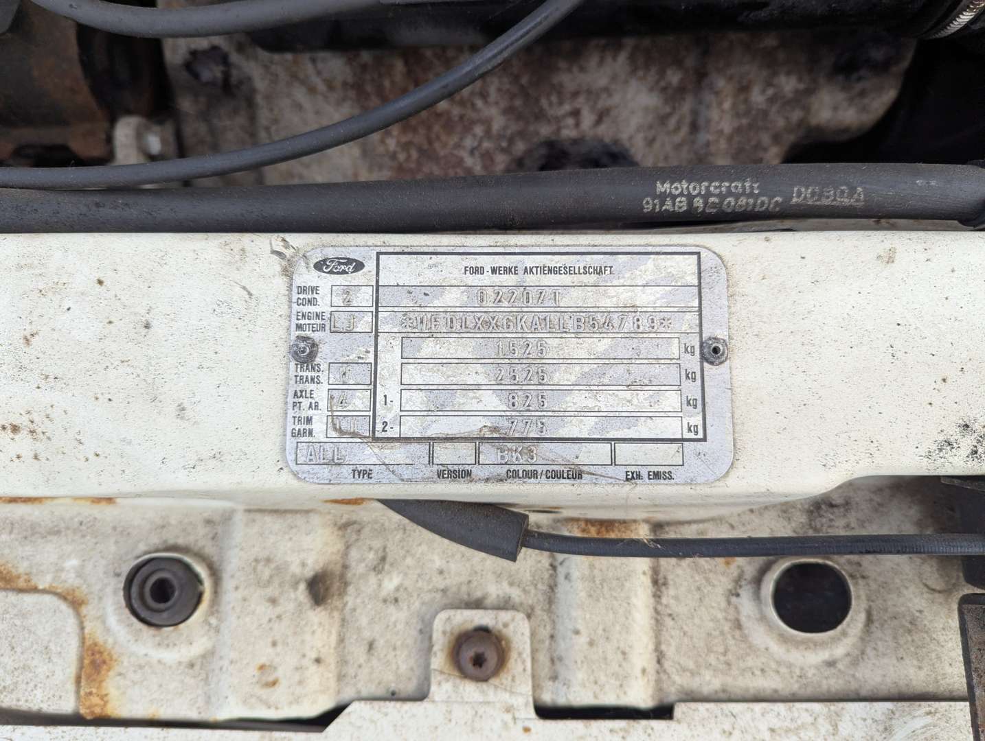 <p>1991 FORD ESCORT 1.6 I CABRIOLET</p>