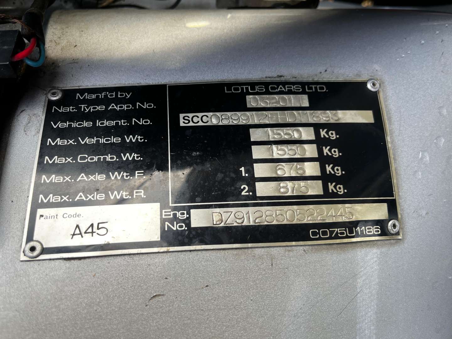 <p>1985 LOTUS ECLAT EXCEL</p>