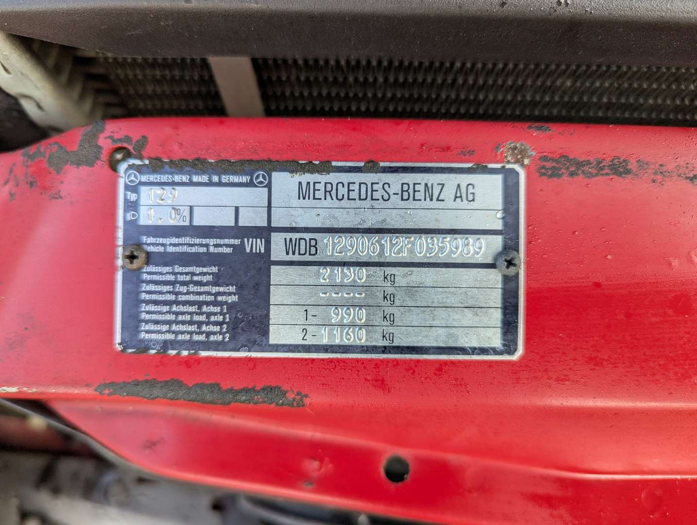 <p>1991 MERCEDES 300SL-24 R129 AUTO</p>