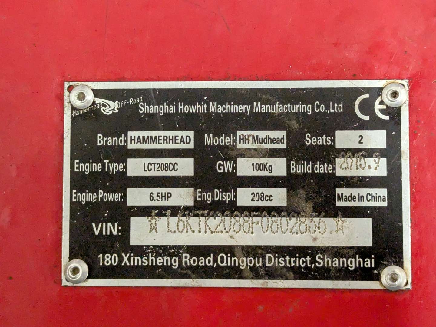 <p>2015 HAMMERHEAD MUDHEAD 208CC BUGGY</p>