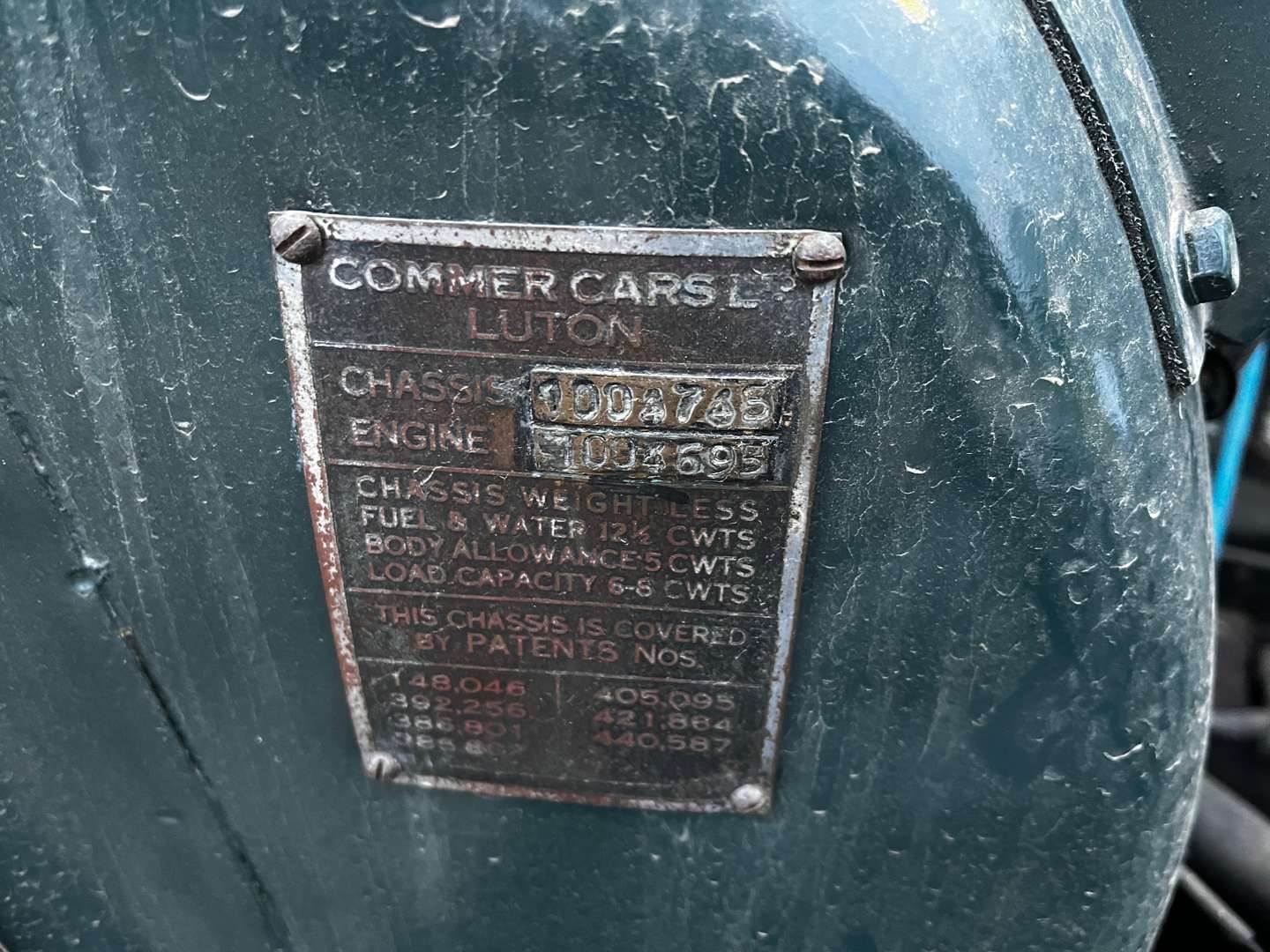 <p>1937 COMMER LIGHT VAN</p>