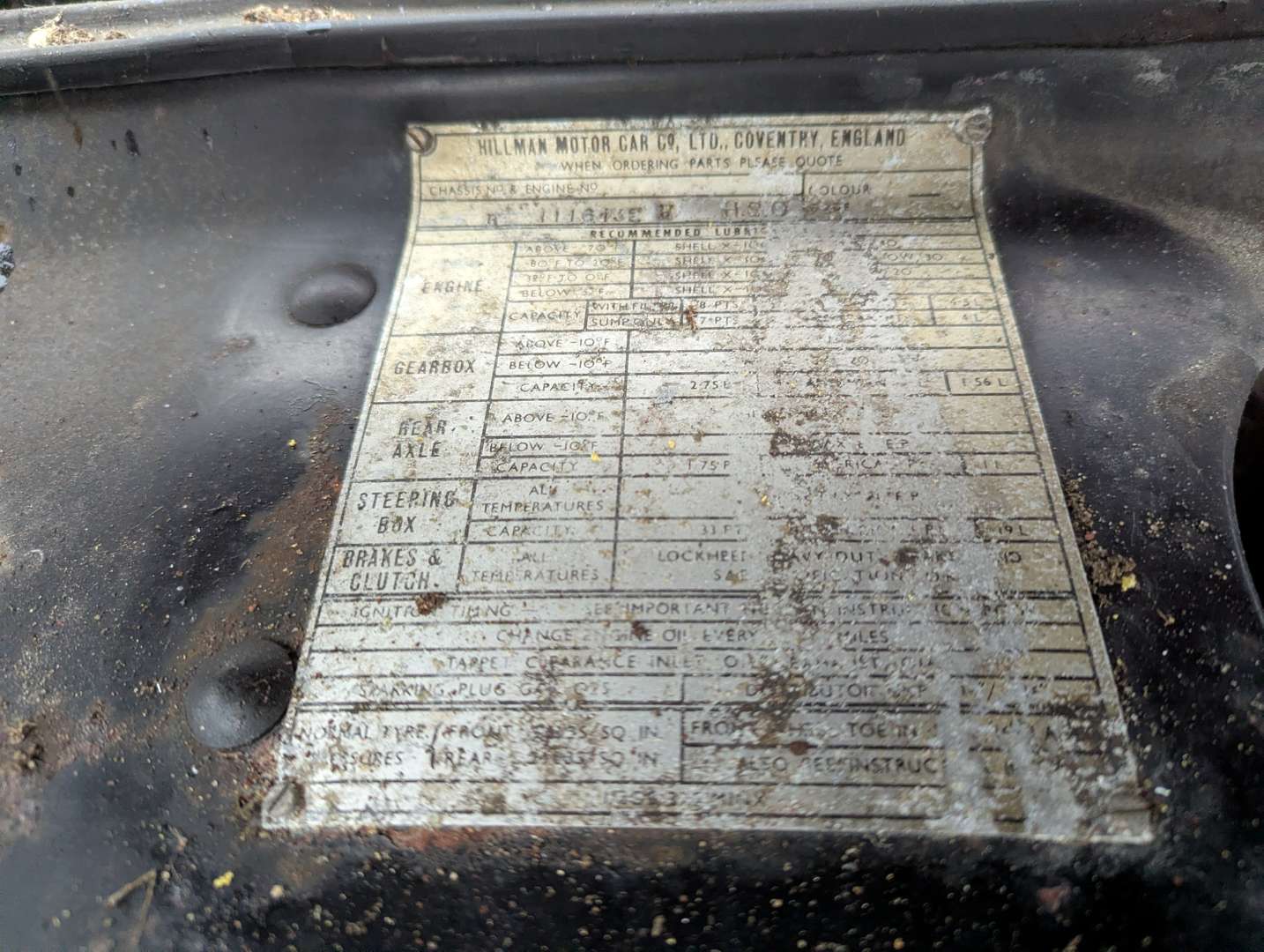 <p>1961 HILLMAN MINX</p>