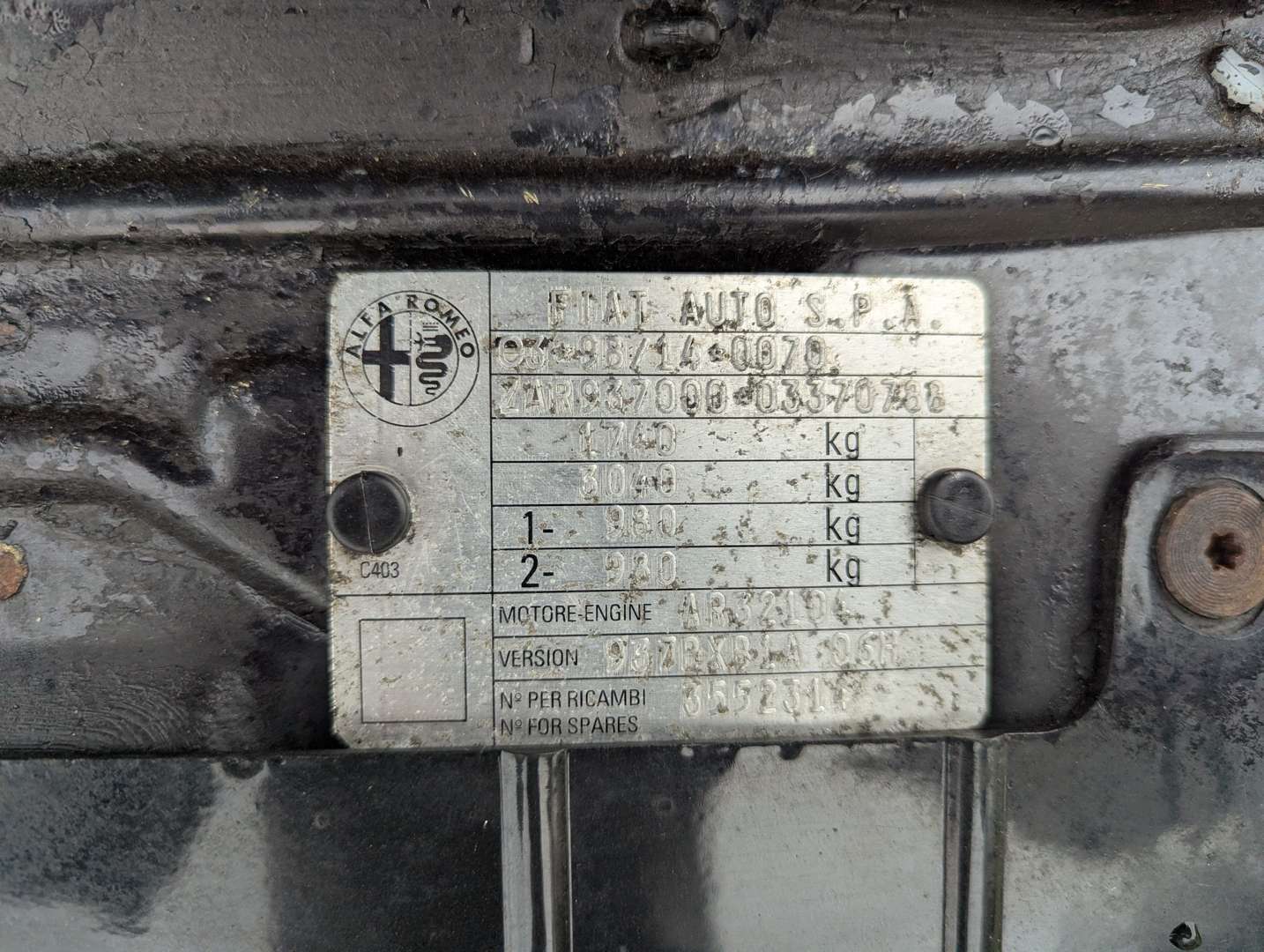 <p>2007 ALFA ROMEO 147 COLLEZIONE T-SPARK</p>