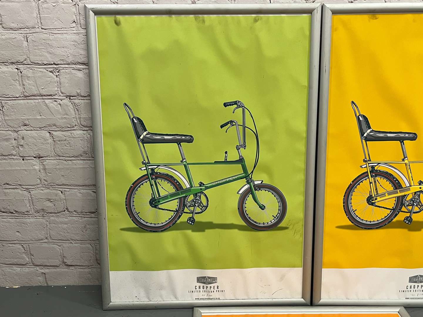 <p>Three Framed Raleigh Chopper Limited Edition Prints&nbsp;</p>