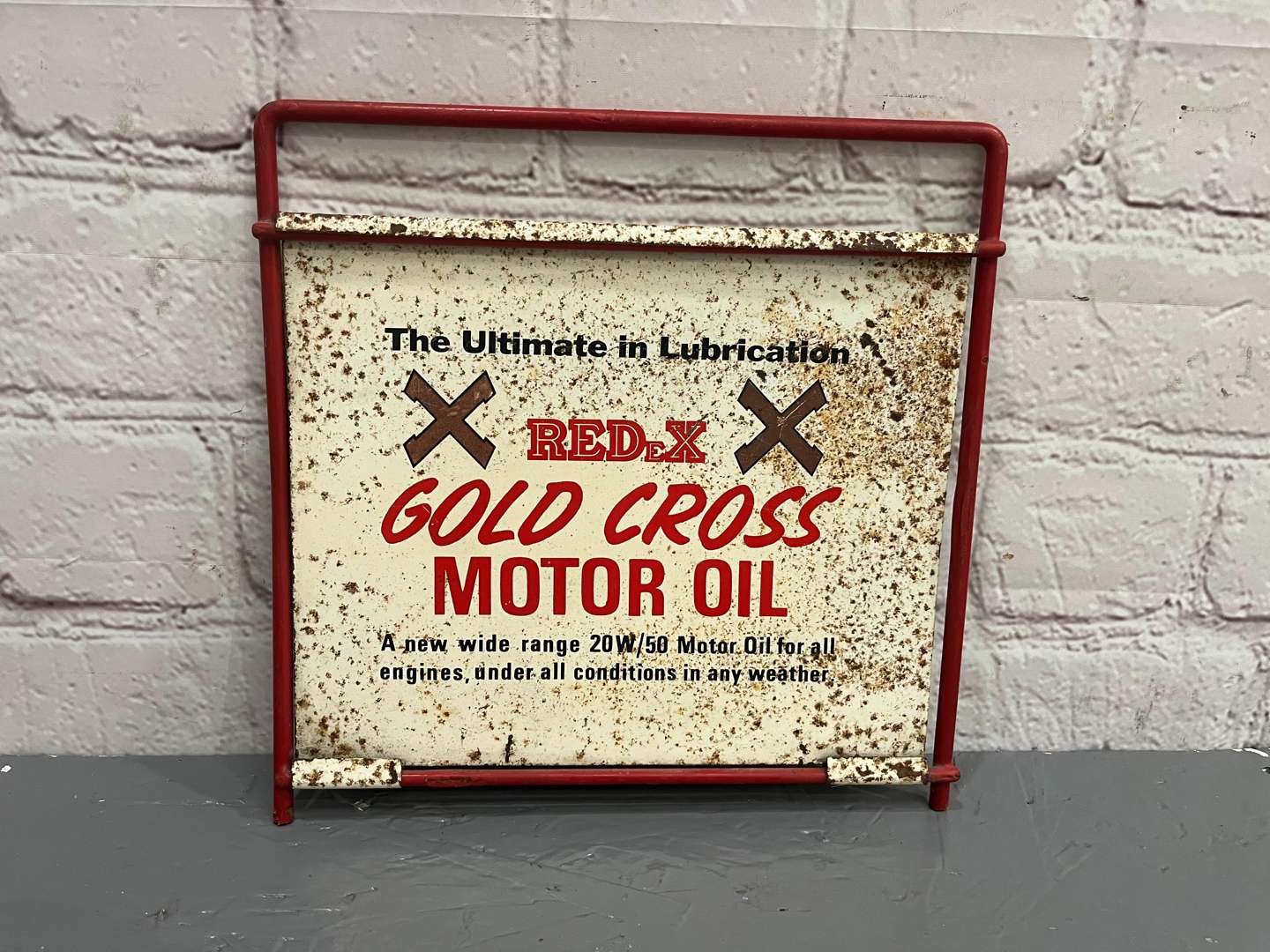 <p>Redex Gold Cross Motor Oil Tin Sign&nbsp;</p>