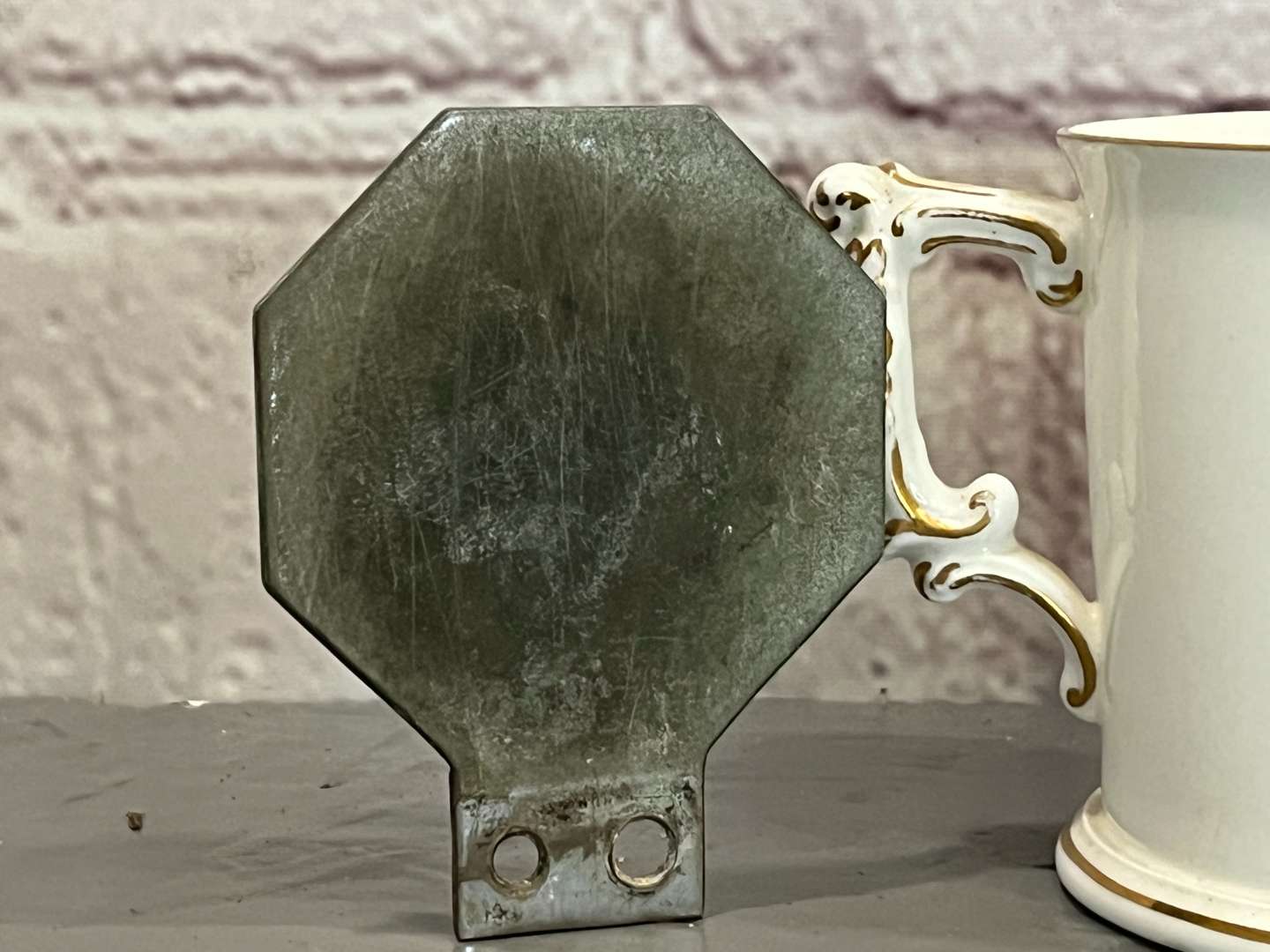 <p>Derby District Motor Club Mascot, Badge and Crown Derby Two Handled Mug (3)</p>