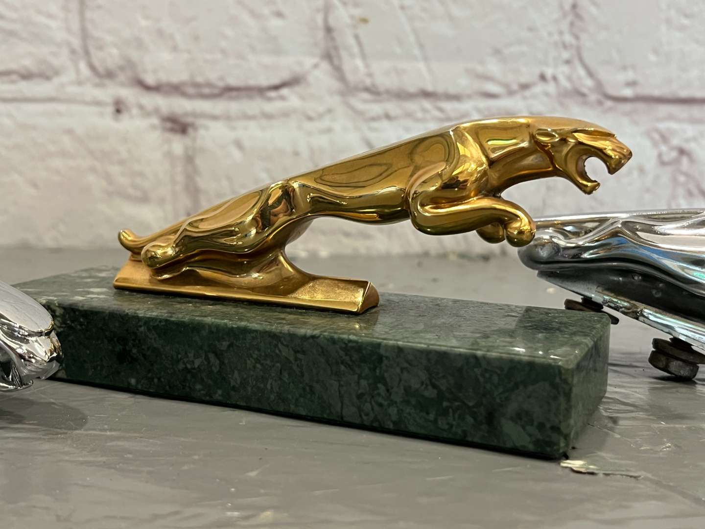 <p>Three Jaguar Car Mascots&nbsp;</p>