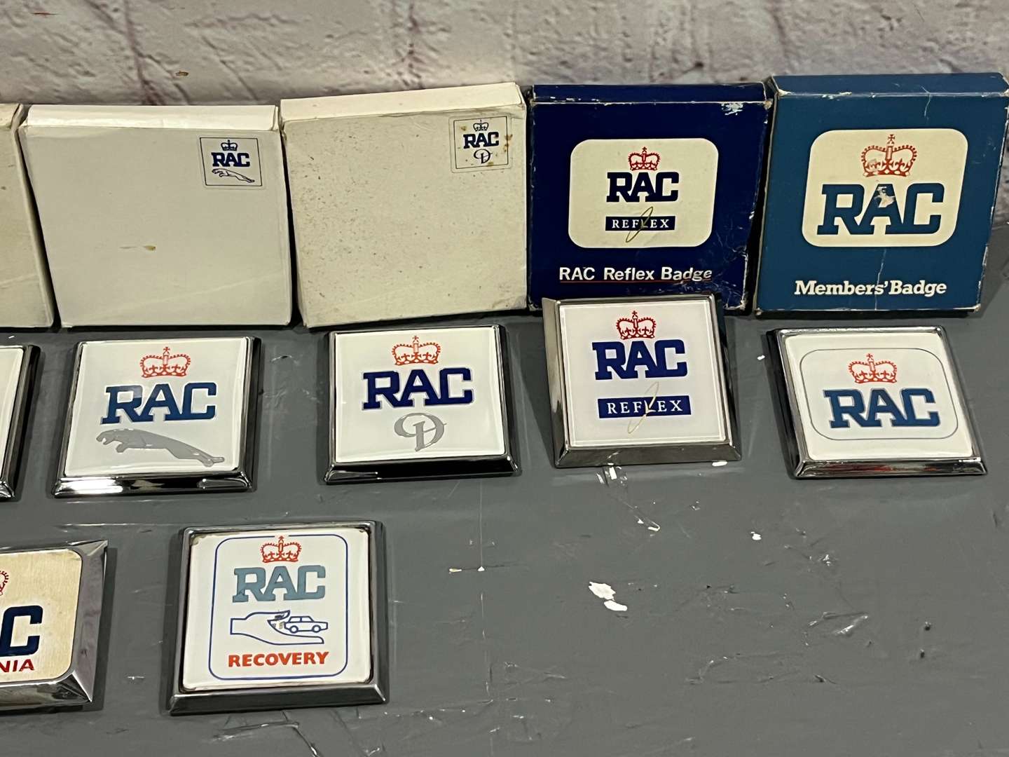 <p>Nine RAC Badges To Include, Tasmania/Two Recovery/Daimler/Lexus/Toyota/Jaguar/Reflex Etc</p>