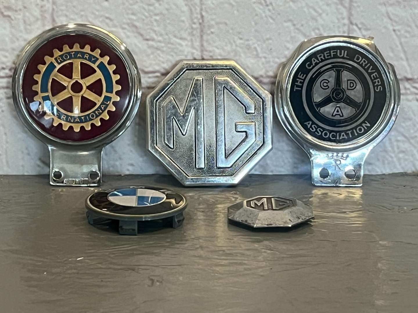 <p>Five Motoring Car Badges&nbsp;</p>