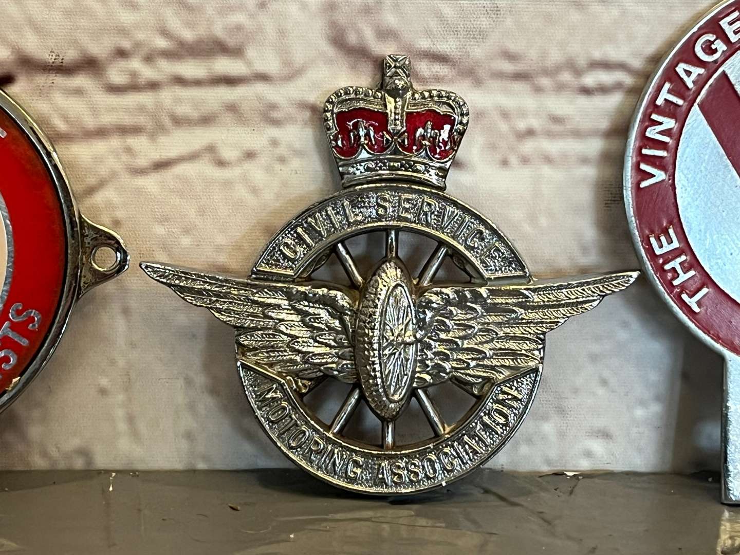 <p>Civil Service Motoring Association, Vintage Sports Car Club and Advanced Motorist Car Badge (3)&nbsp;</p>