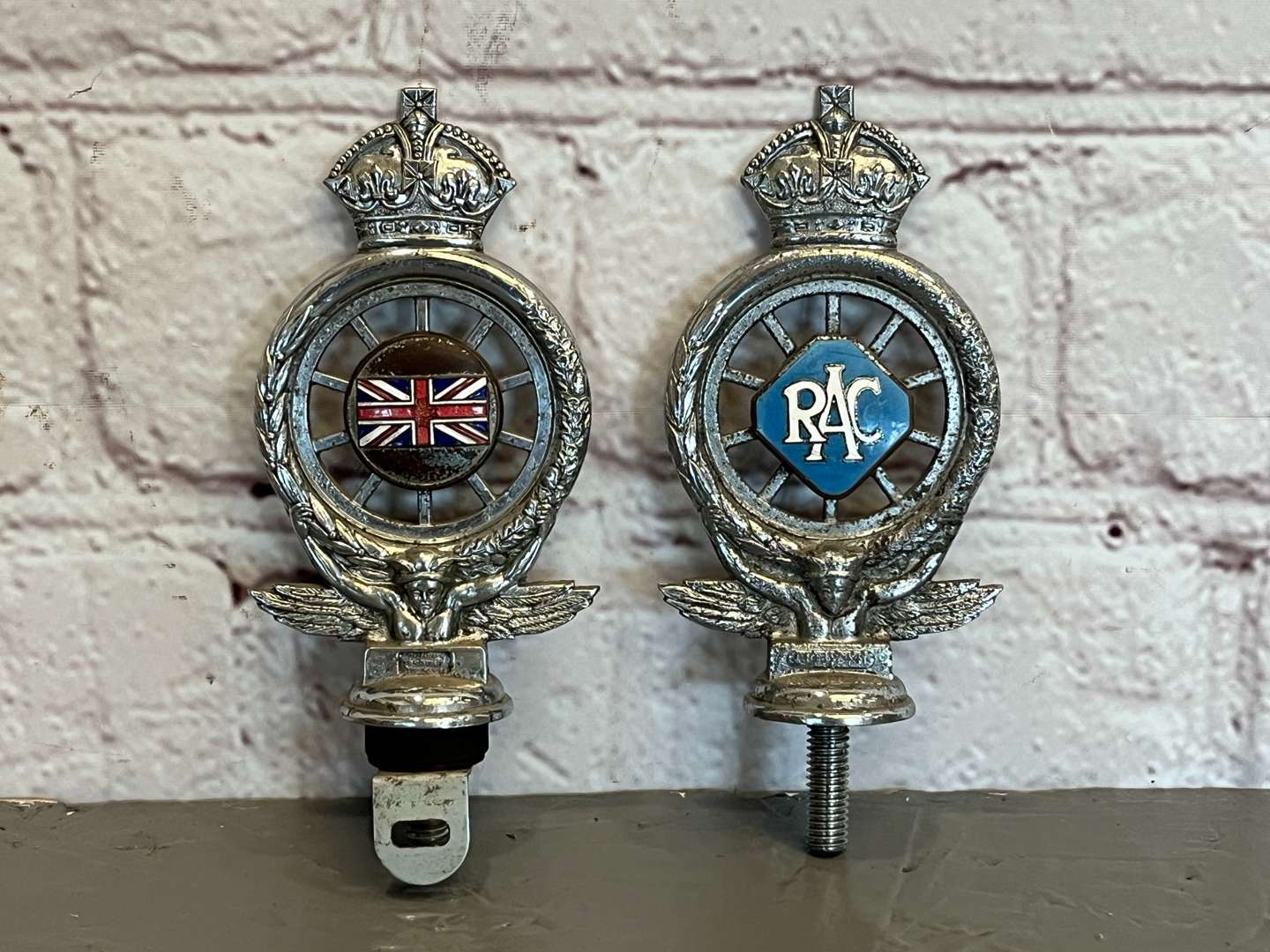 <p>Two RAC King George Car Mascots</p>