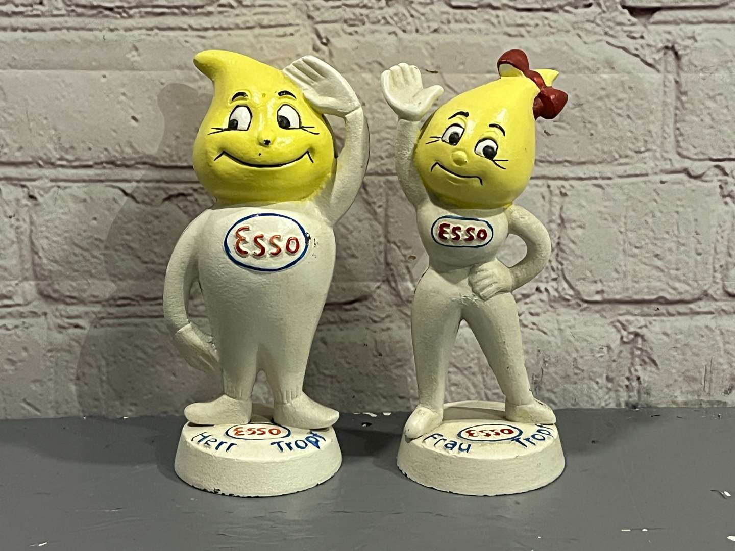 <p>Mr and Mrs Drip Cast Iron German Money Boxes</p>