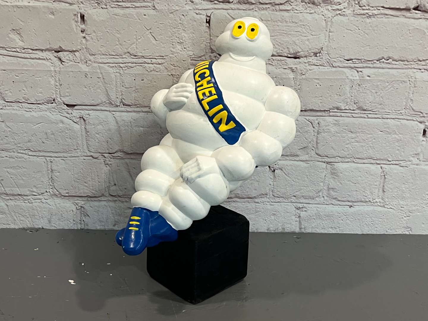 <p>Bibendum Display Figure On Painted Wooden Plinth &nbsp;</p>