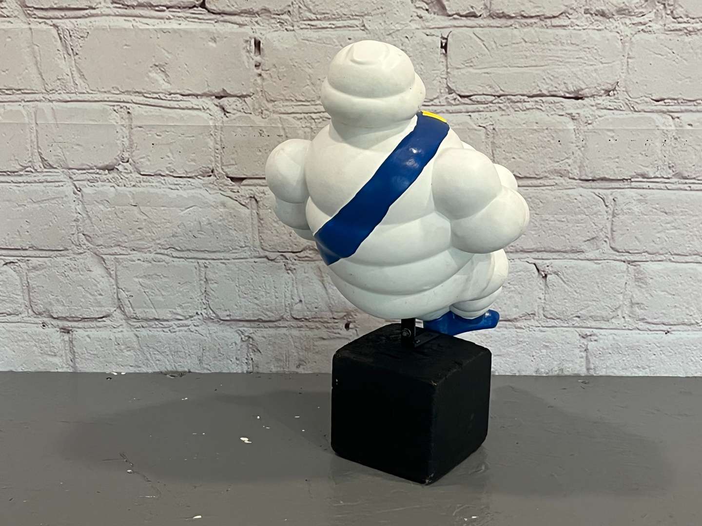 <p>Bibendum Display Figure On Painted Wooden Plinth &nbsp;</p>