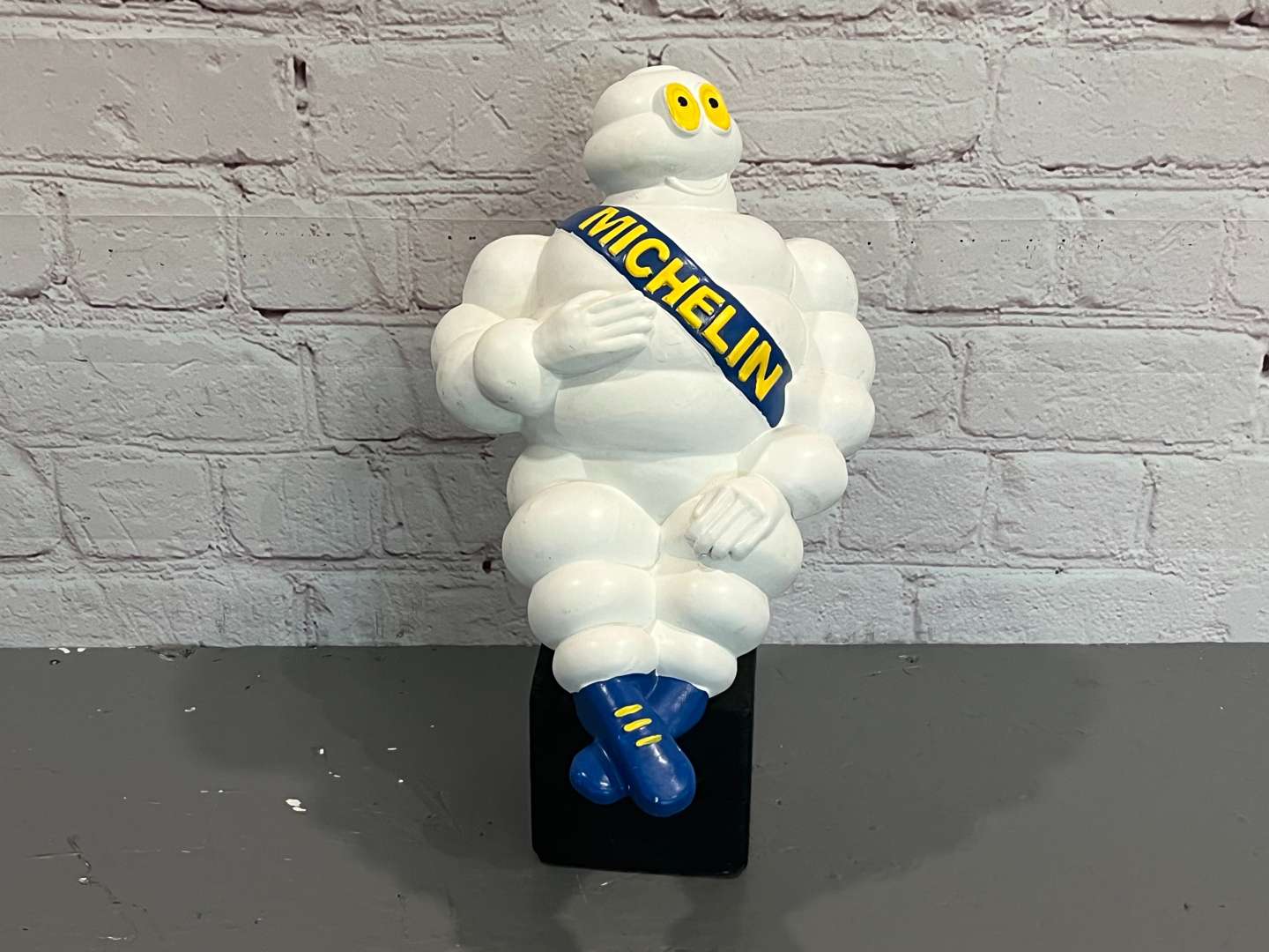 <p>Bibendum Display Figure On Painted Wooden Plinth &nbsp;</p>