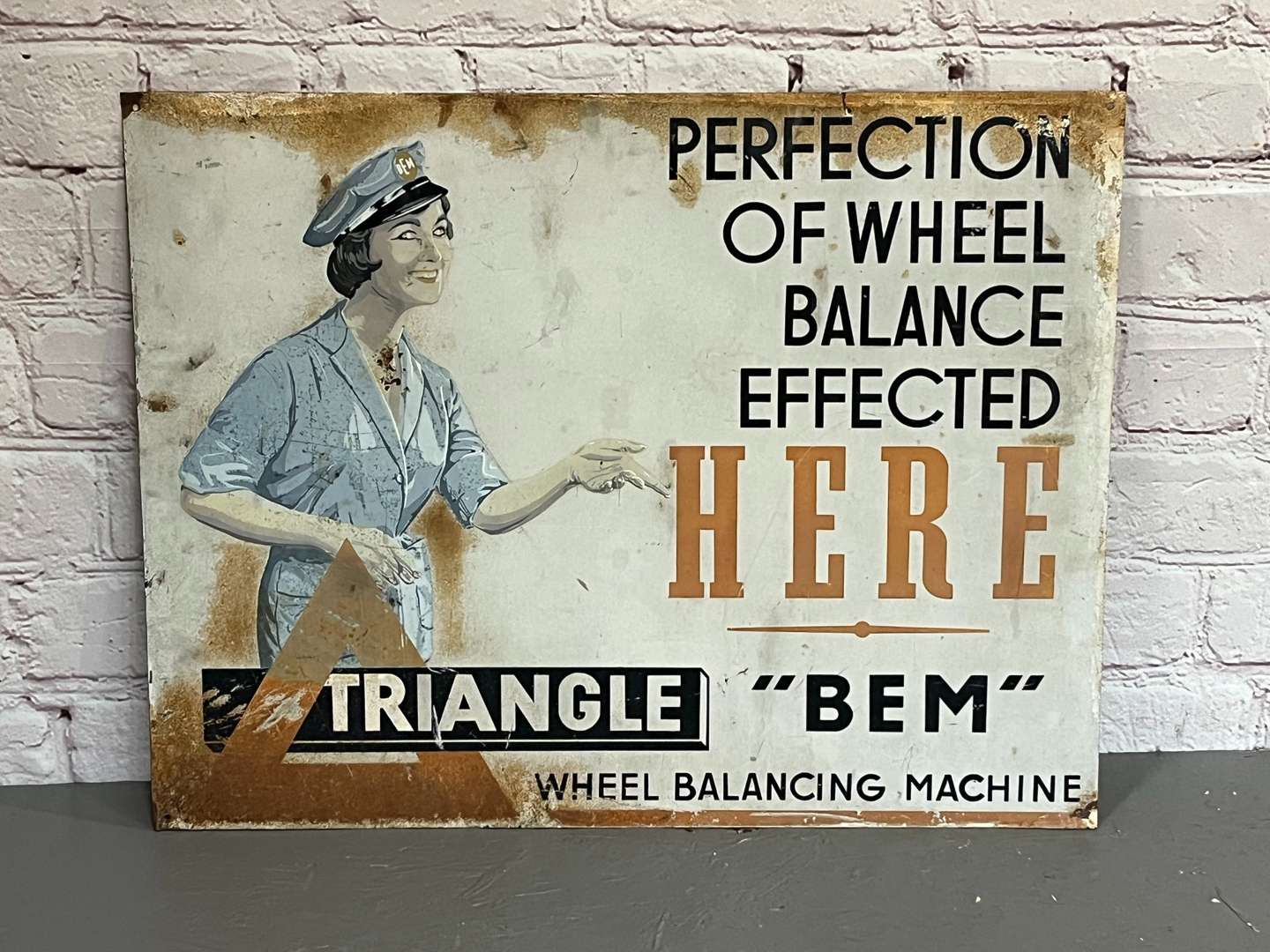 <p>BEM Wheel Balancing Tin Sign</p>