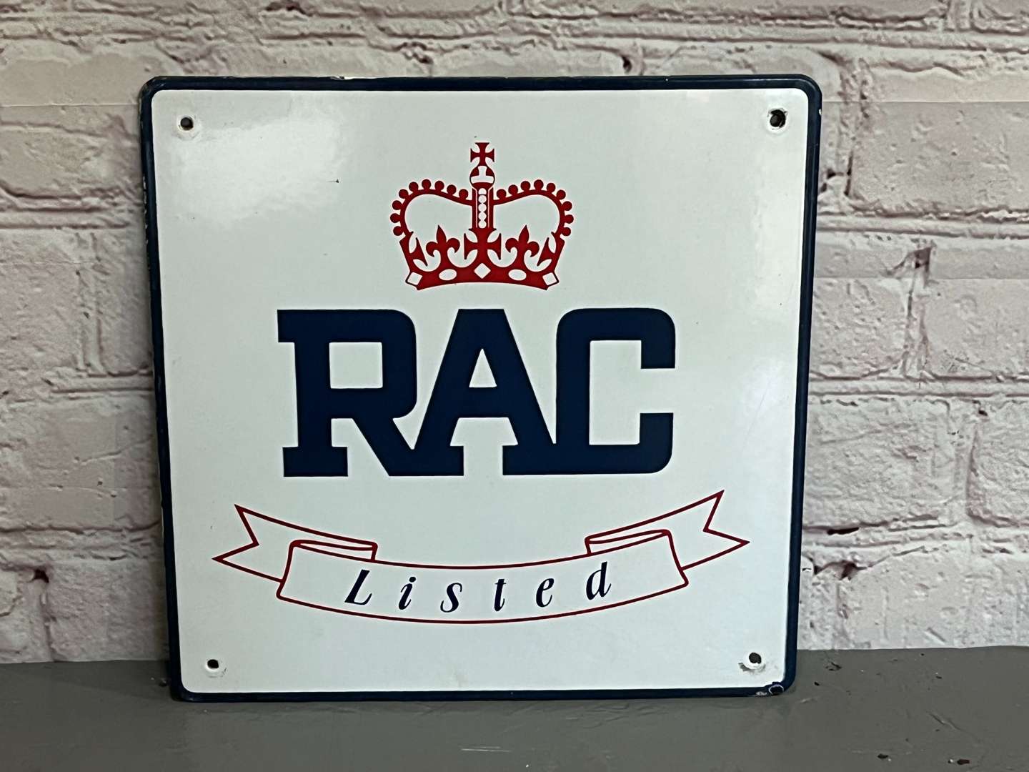 <p>RAC Listed Enamel Sign</p>