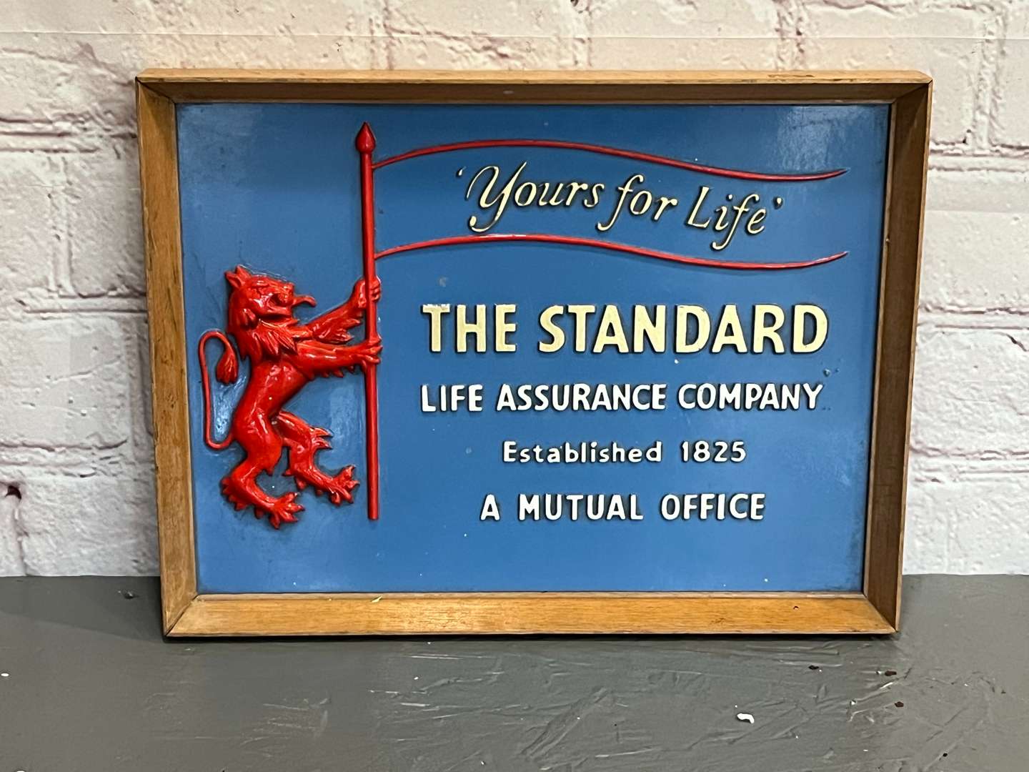 <p>Framed The Standard Life Assurance Company Plaque</p>