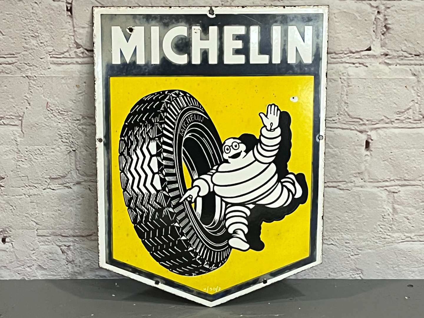 <p>Michelin Tyres Enamel Sign</p>