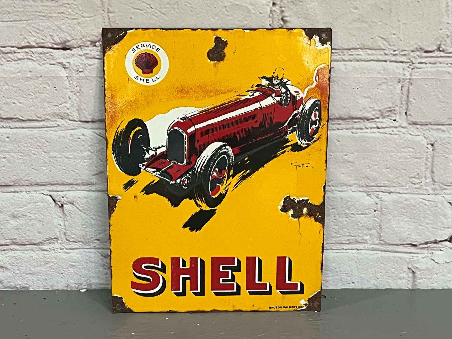 <p>Shell Motor Racing Enamel Sign&nbsp;</p>