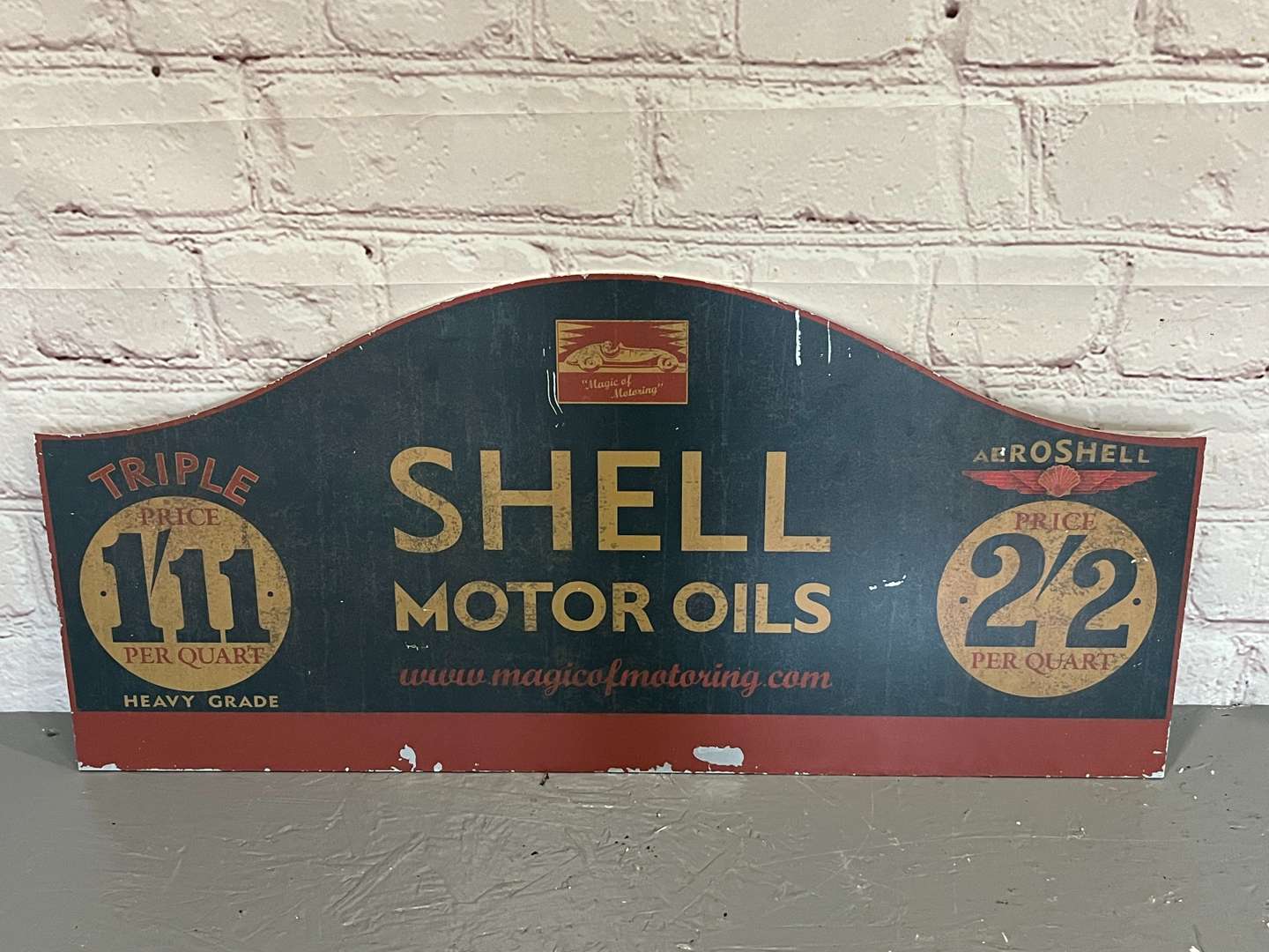 <p>Shell Motor Oils Aluminium Sign</p>